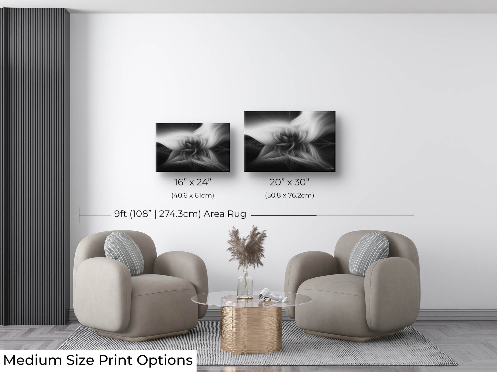 Abstract Black & White "Grace In The Shadows"