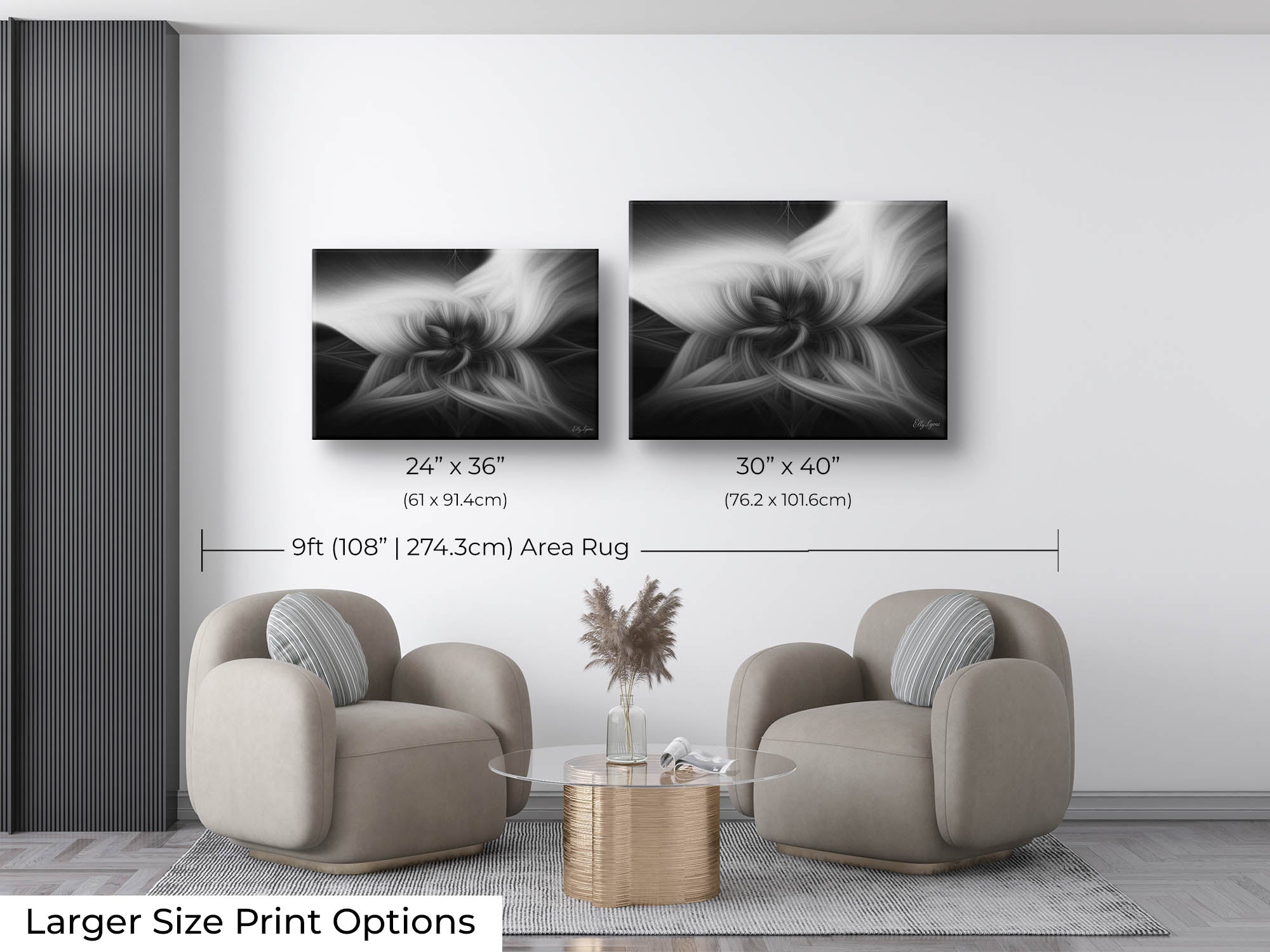 Abstract Black & White "Grace In The Shadows"