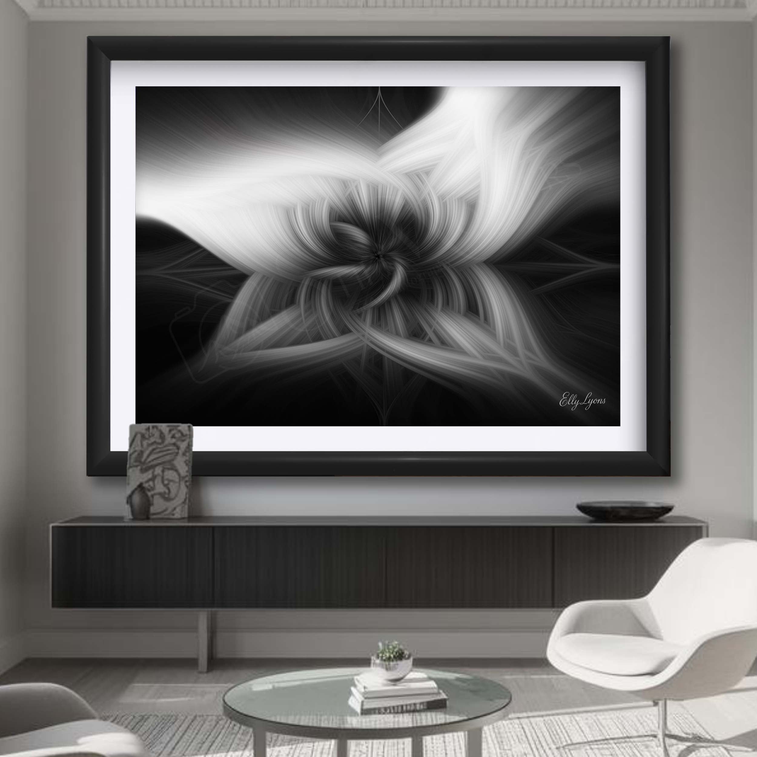 Abstract Black & White "Grace In The Shadows"