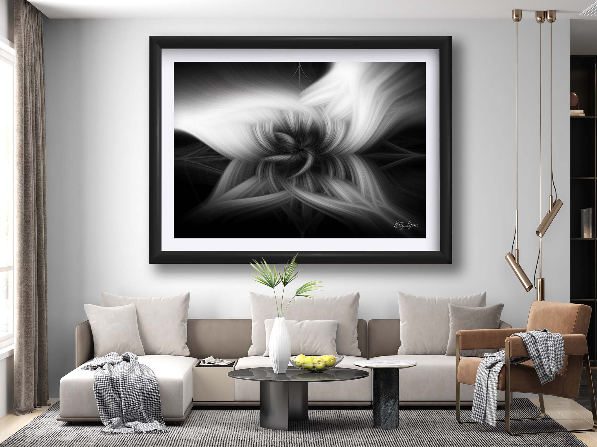 Abstract Black & White "Grace In The Shadows"