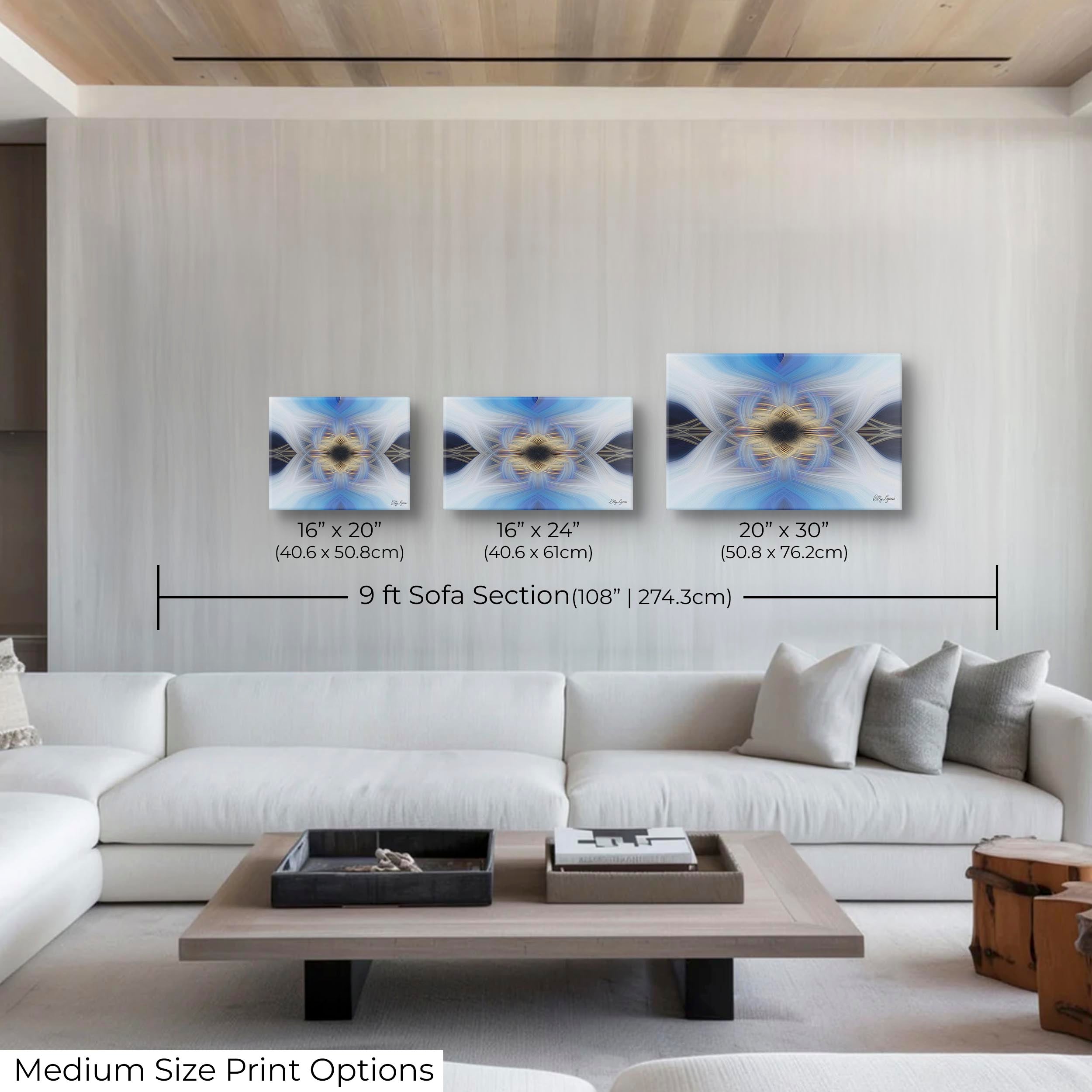 Abstract Blue & Gold "Still Point of The Turning World"