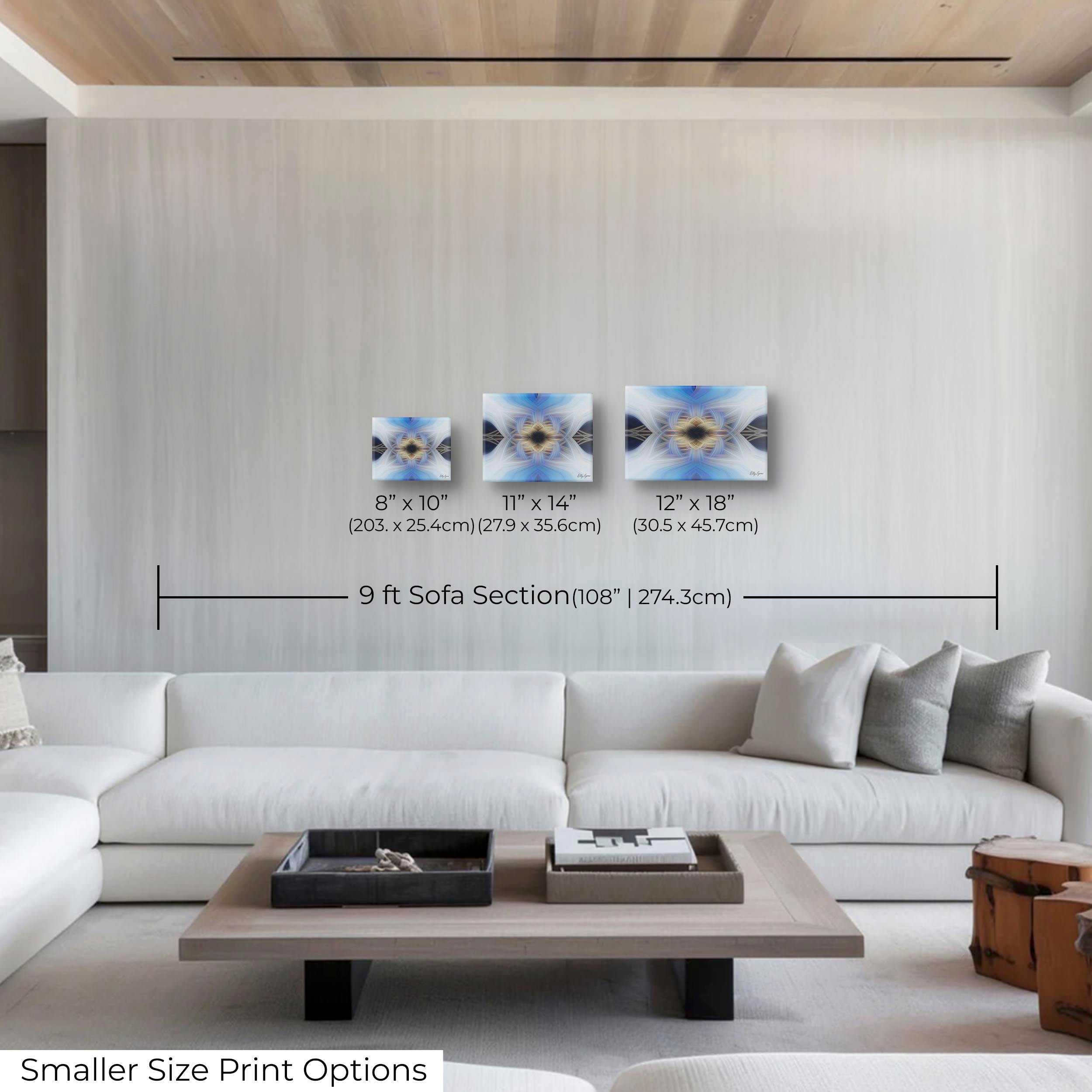 Abstract Blue & Gold "Still Point of The Turning World"