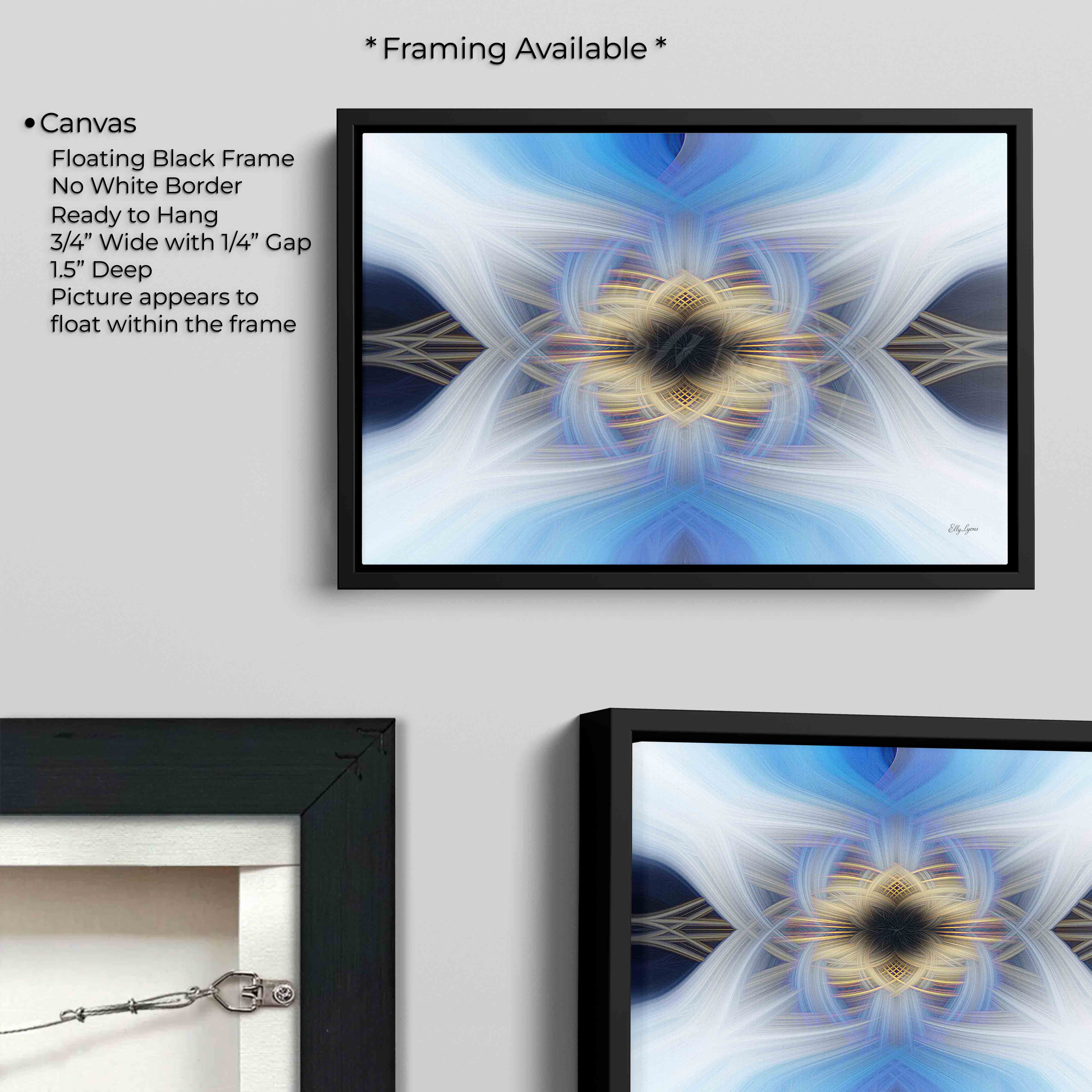 Abstract Blue & Gold "Still Point of The Turning World"