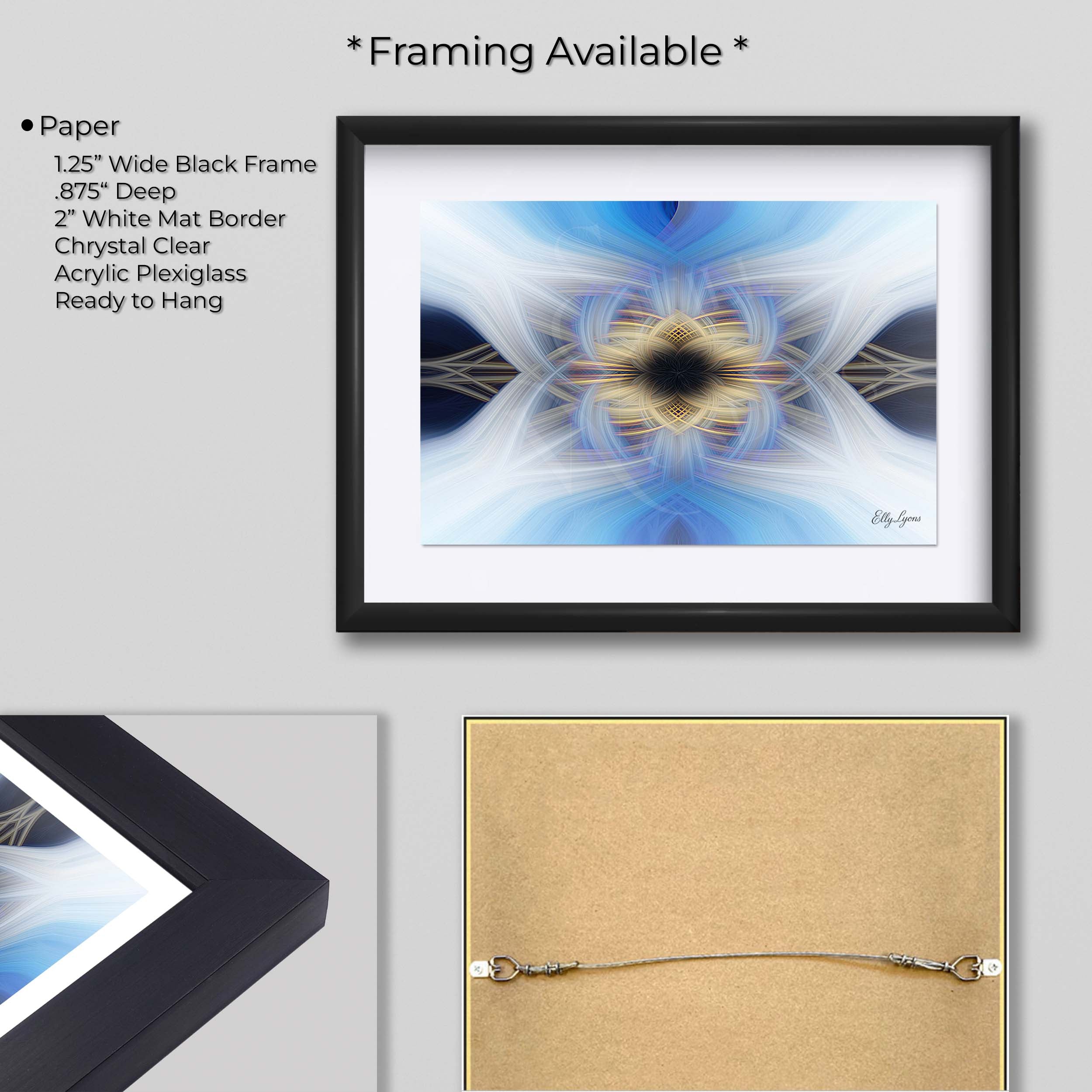 Abstract Blue & Gold "Still Point of The Turning World"