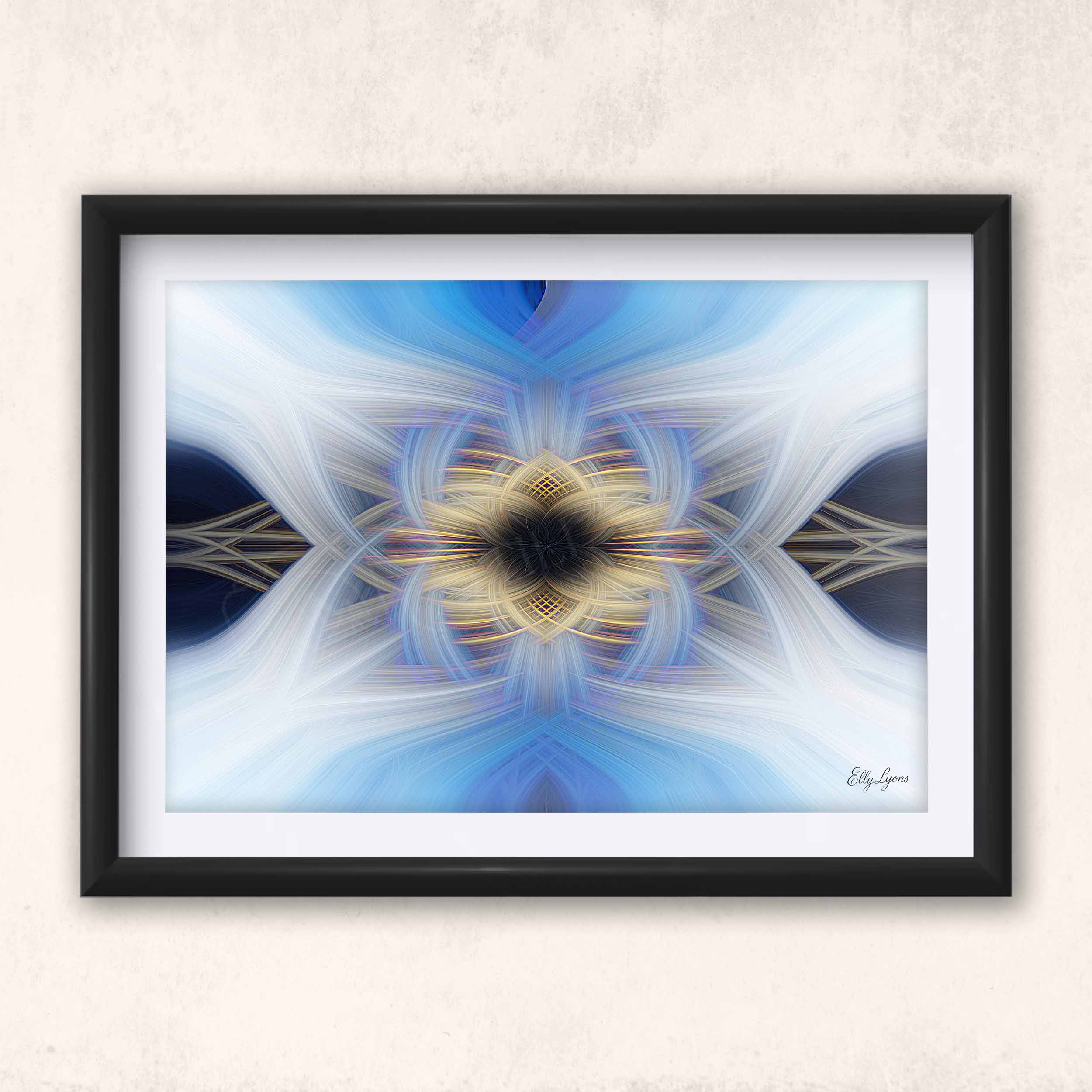 Abstract Blue & Gold "Still Point of The Turning World"