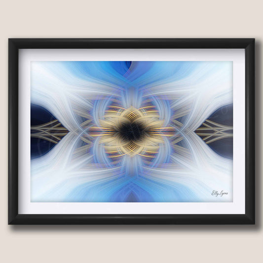 Abstract Blue & Gold "Still Point of The Turning World"