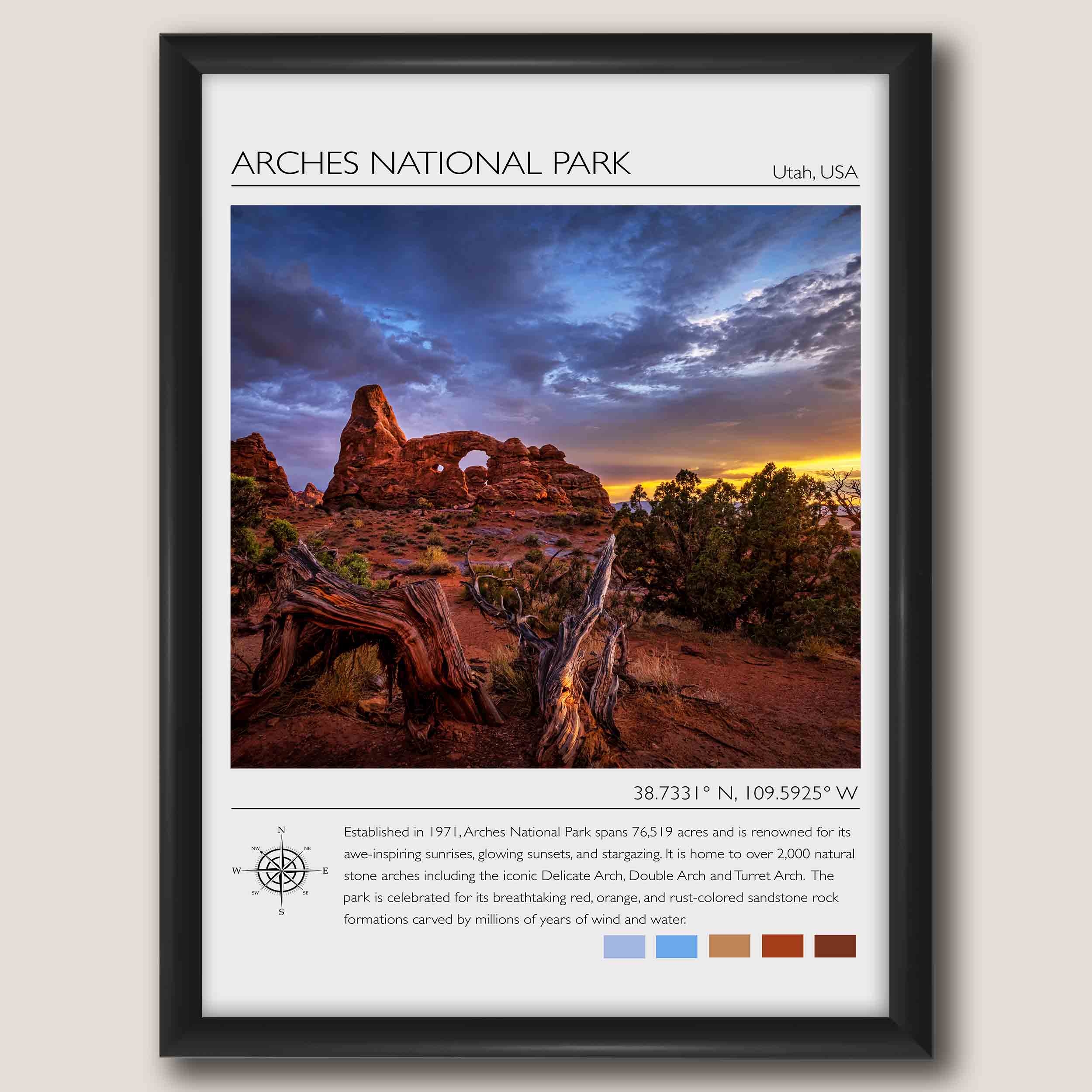 Arches National Park Travel Poster