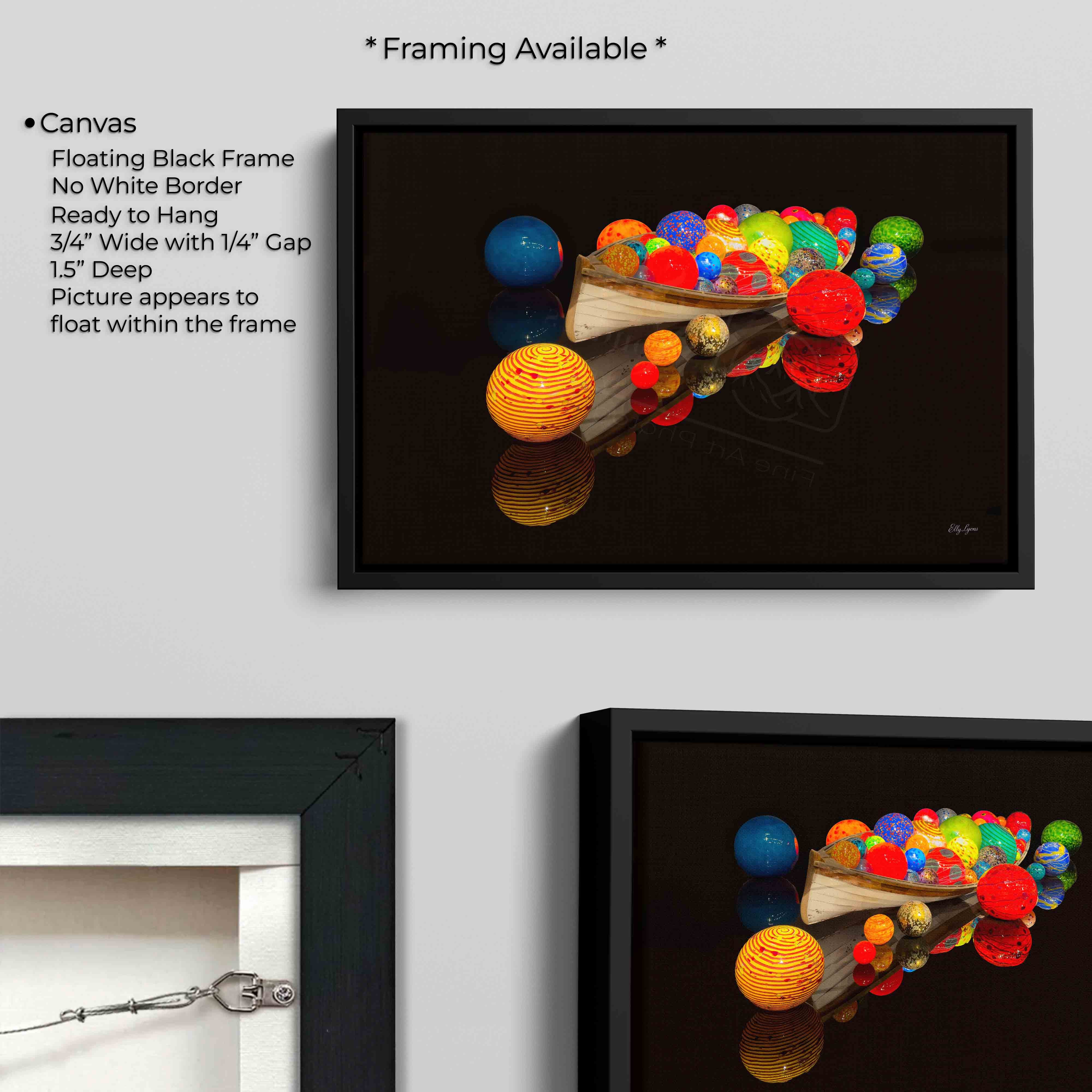 Abstract Glass Orb Boat "Treasures Waiting"