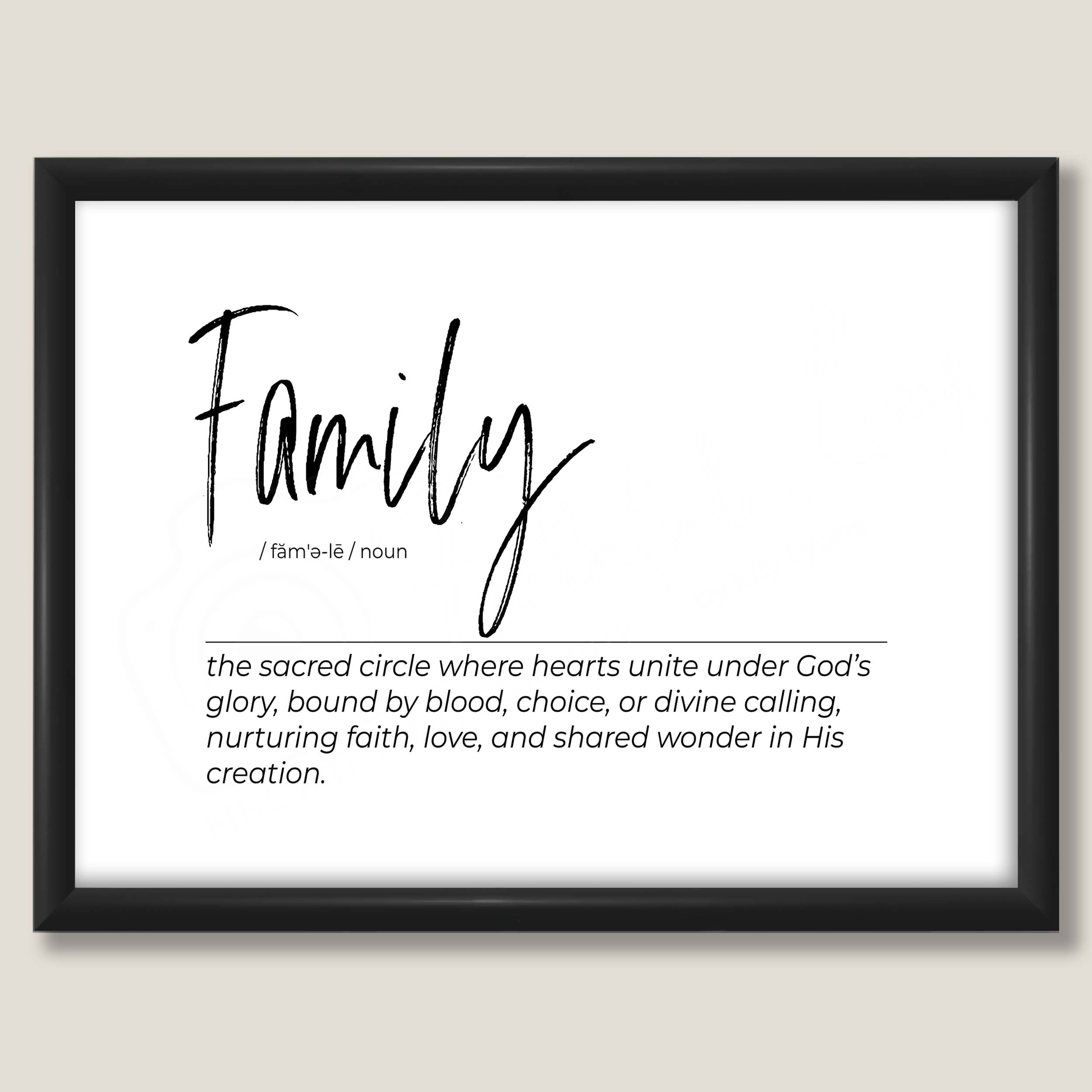 Definition Print - Family