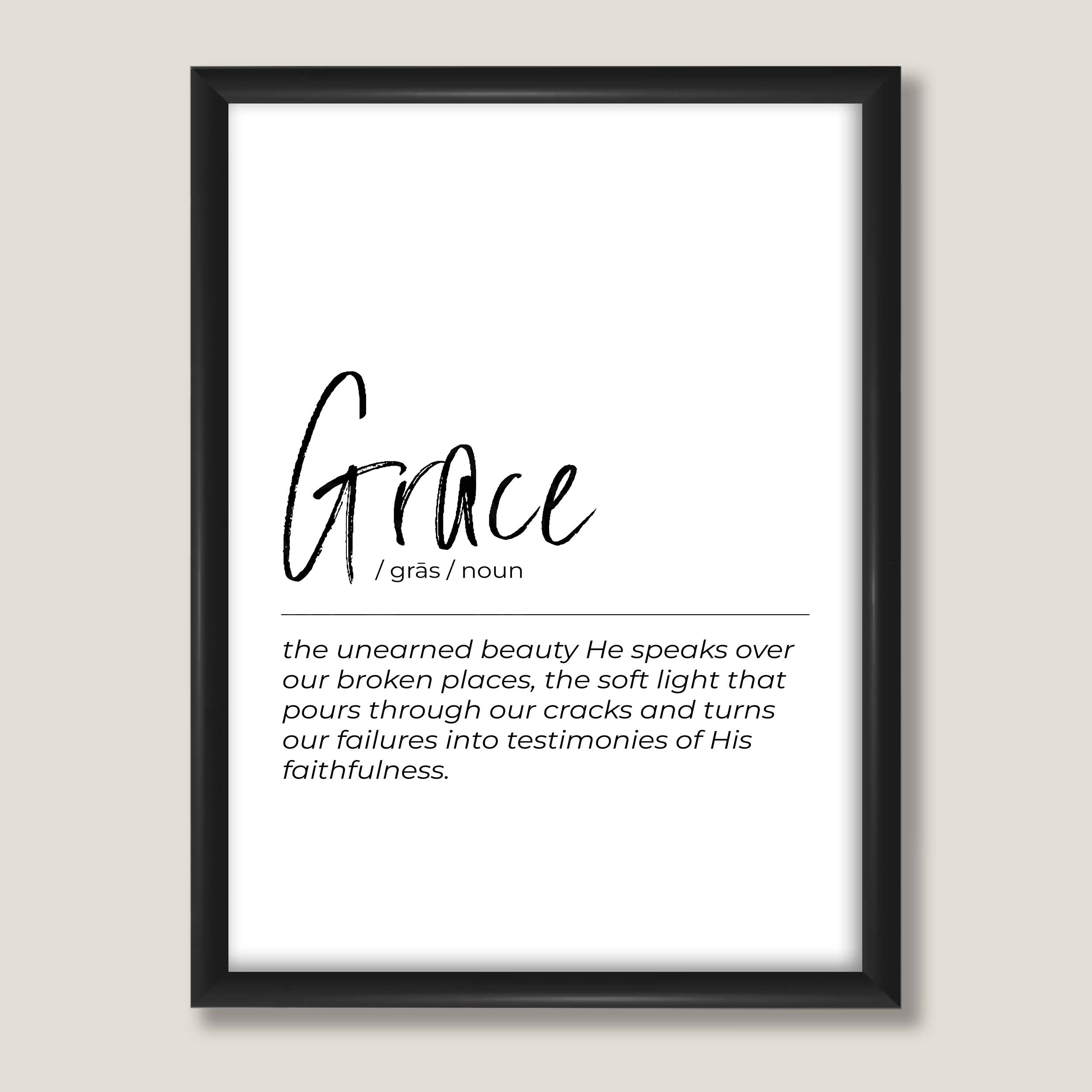 Definition Print - Grace