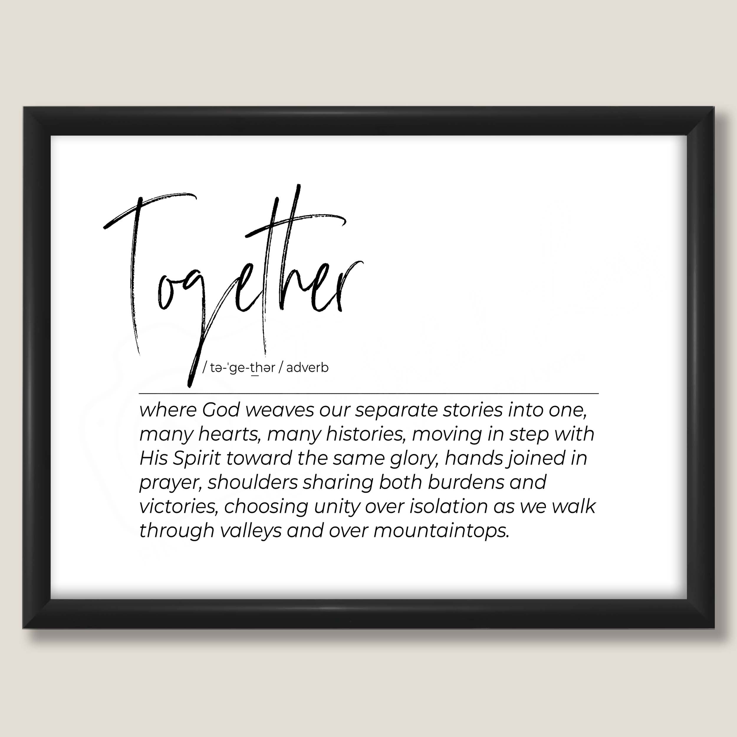 Definition Print - Together