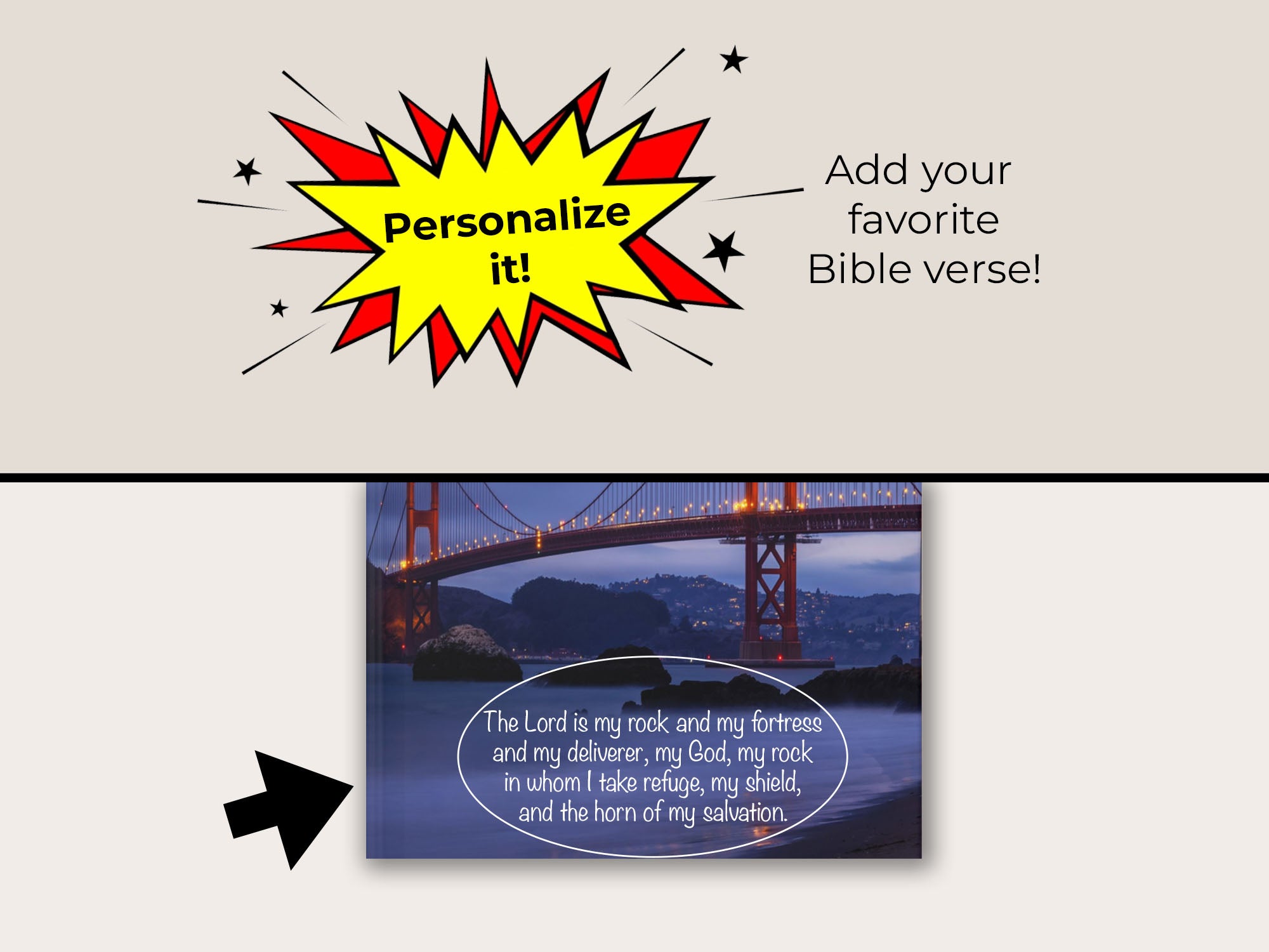 Prayer Journal Hardcover, Golden Gate Bridge