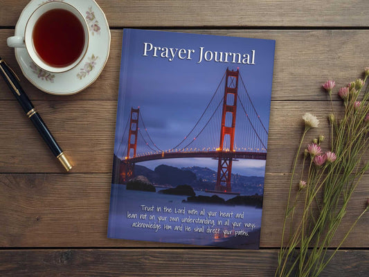 Prayer Journal Hardcover, Golden Gate Bridge