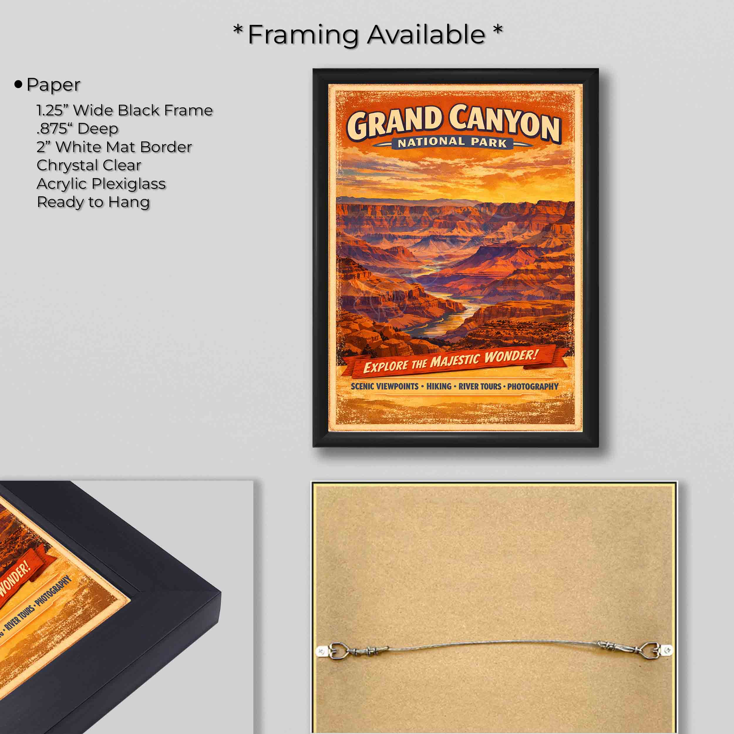 Grand Canyon Vintage Travel Poster