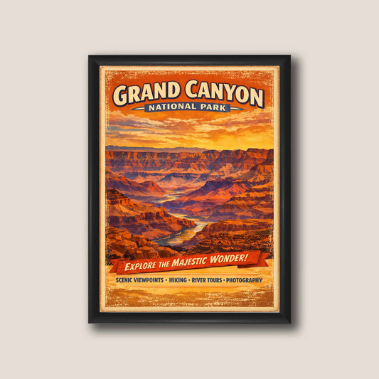 Grand Canyon Vintage Travel Poster