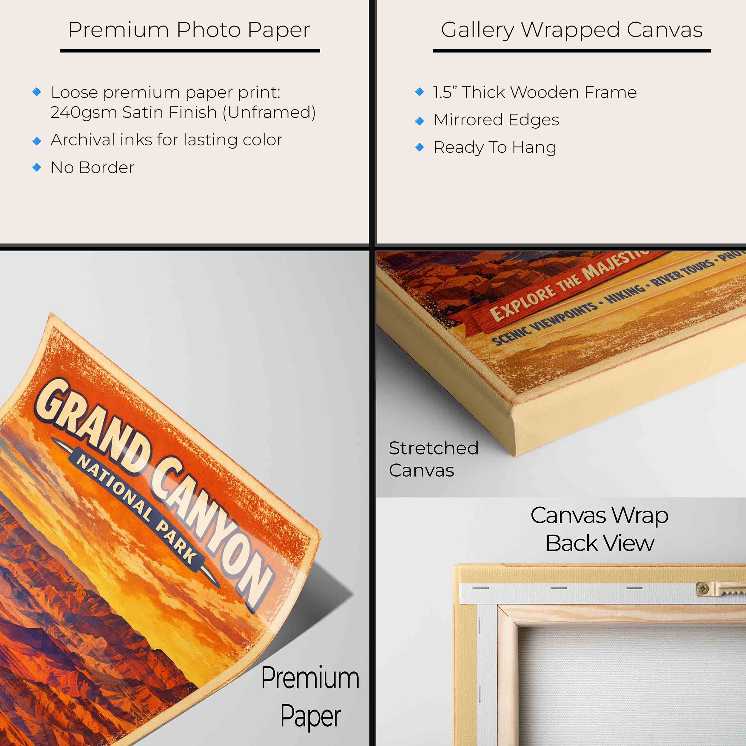Grand Canyon Vintage Travel Poster
