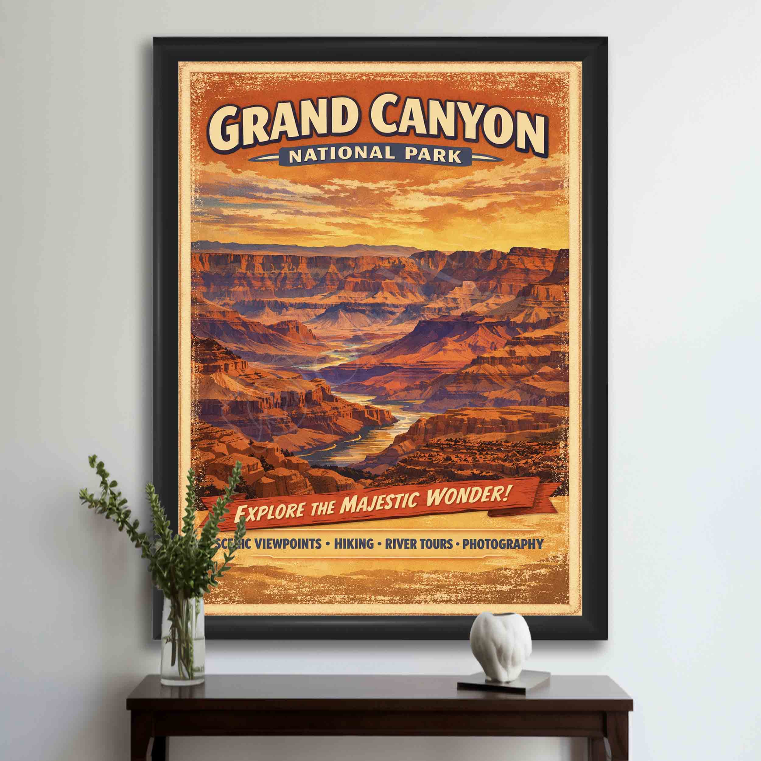 Grand Canyon Vintage Travel Poster