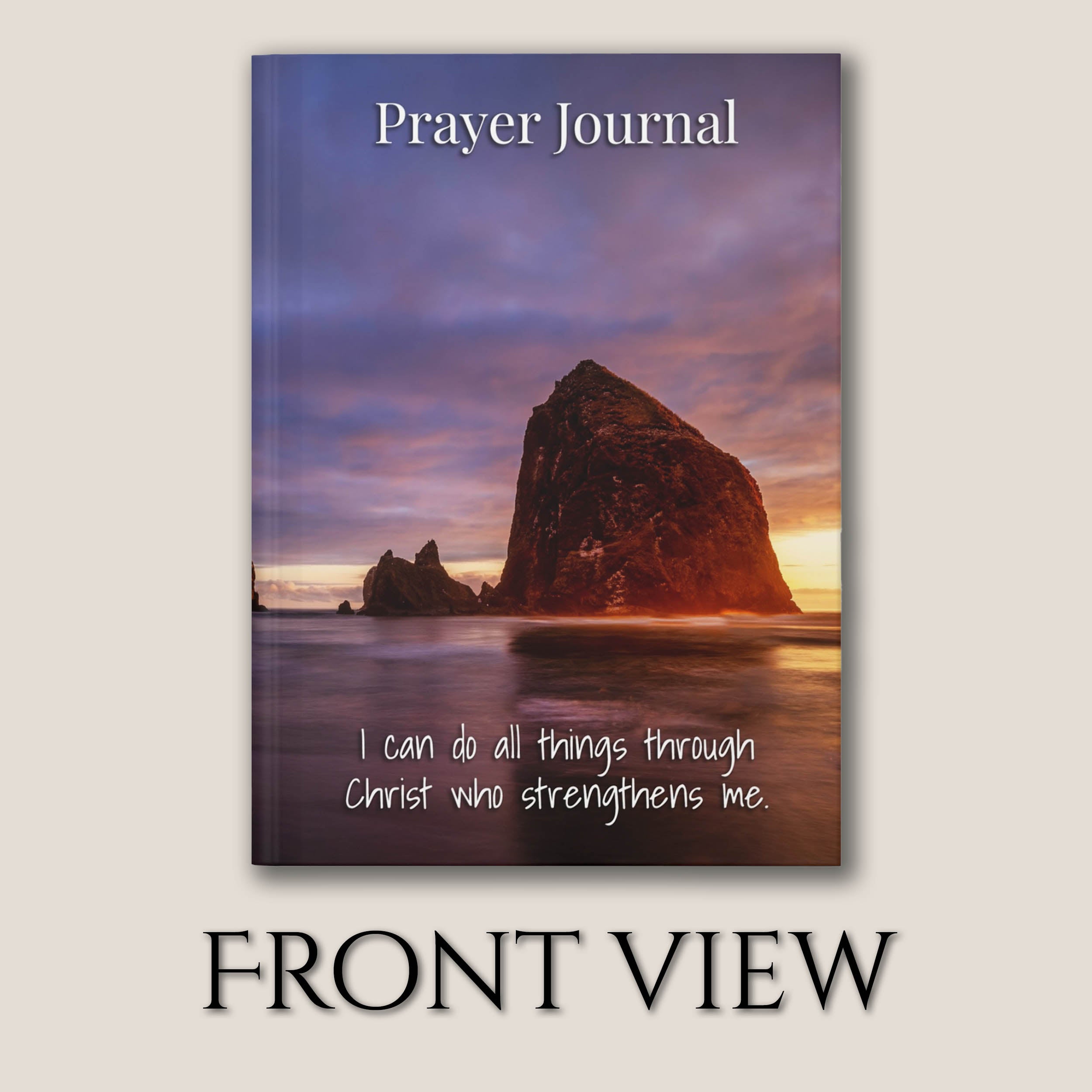 Prayer Journal Hardcover, Haystack Rock Cannon Beach