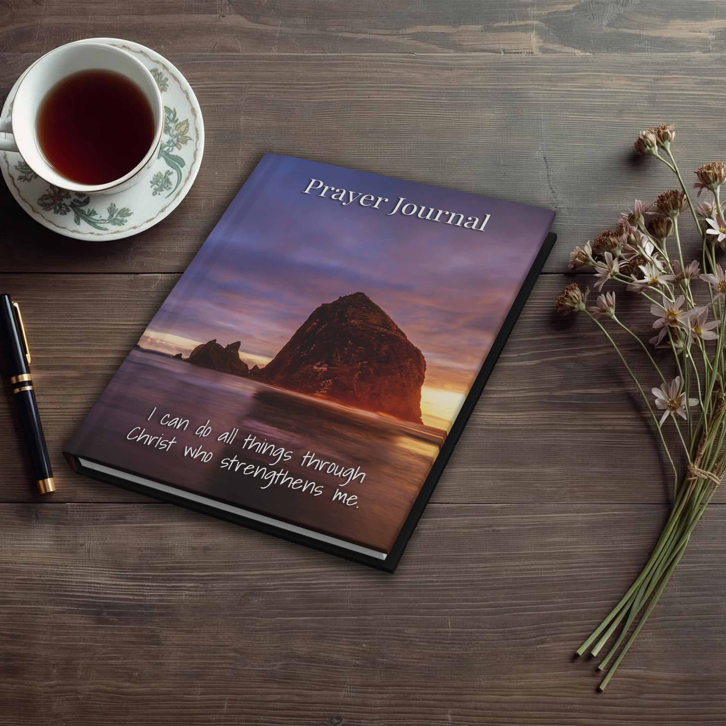 Prayer Journal Hardcover, Haystack Rock Cannon Beach
