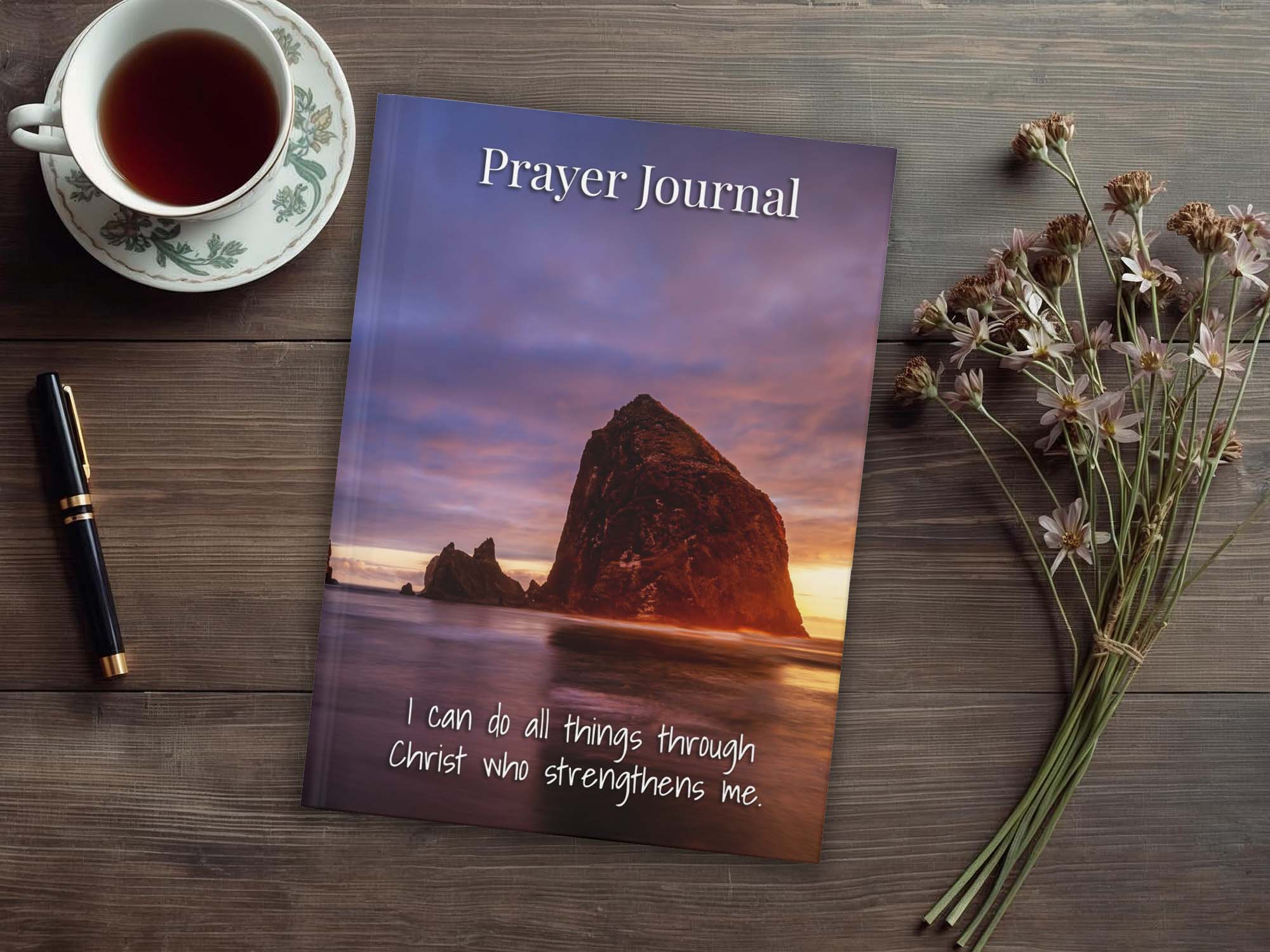 Prayer Journal Hardcover, Haystack Rock Cannon Beach