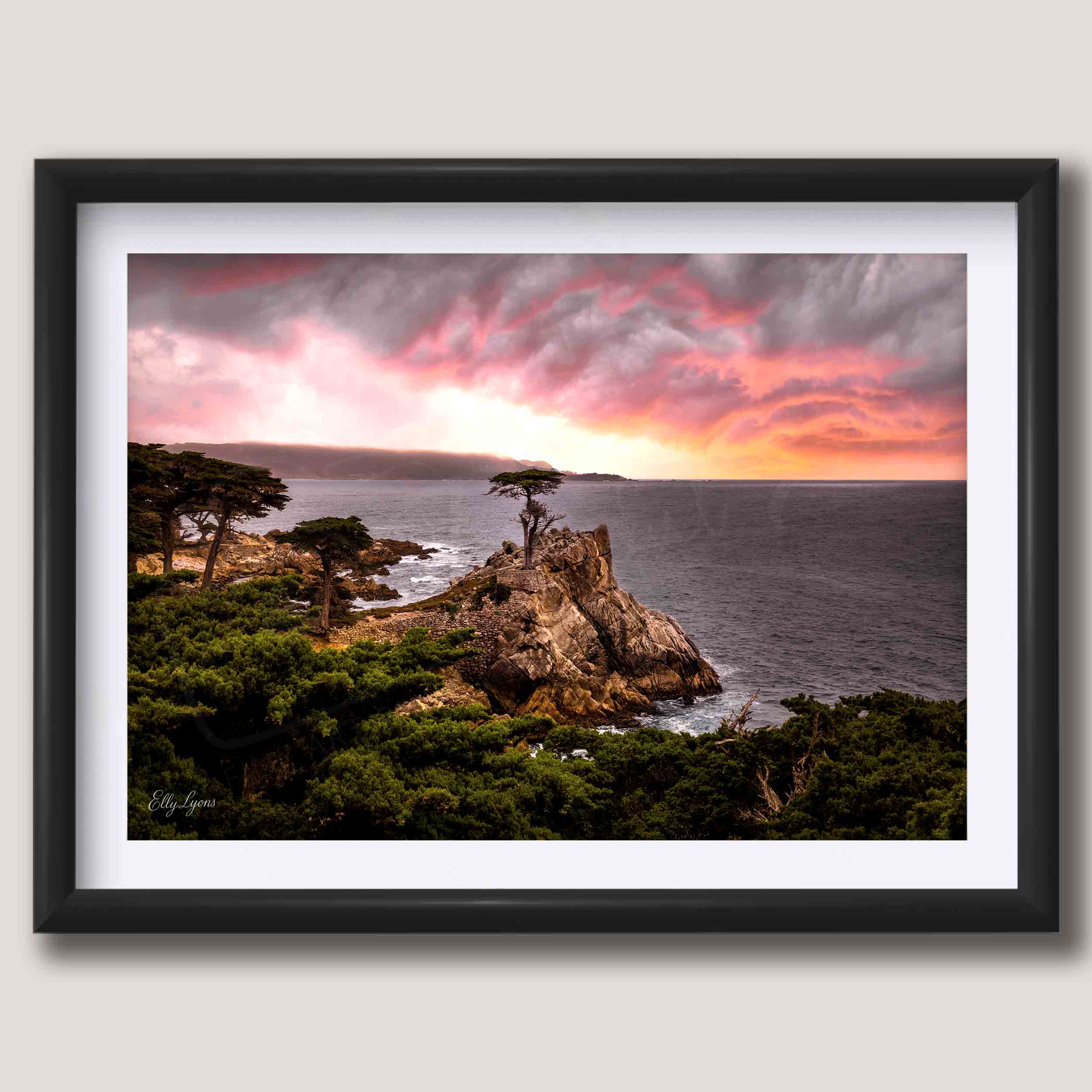 Lone Cypress sunset at Carmel by the Sea in California fine art print