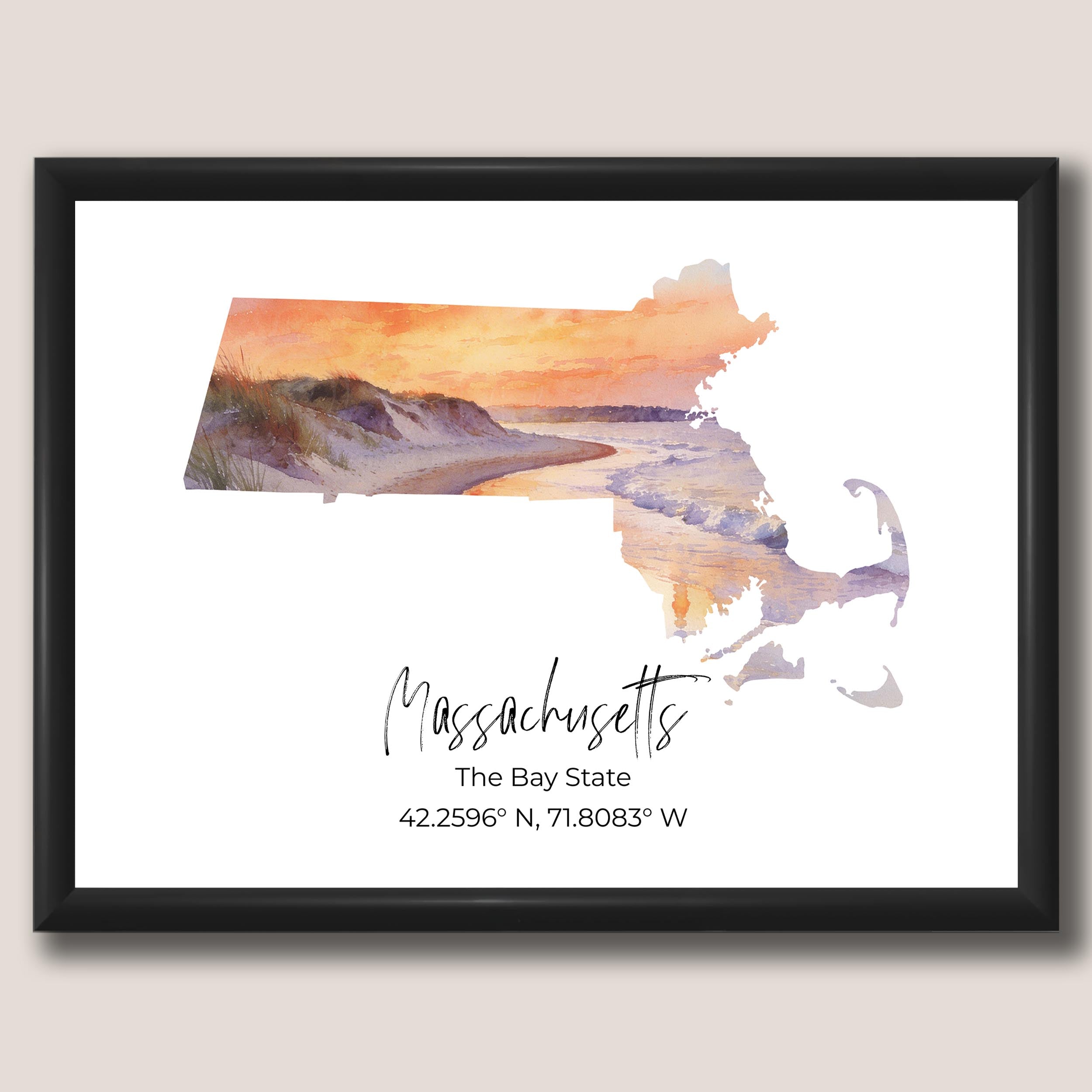 Massachusetts State Map