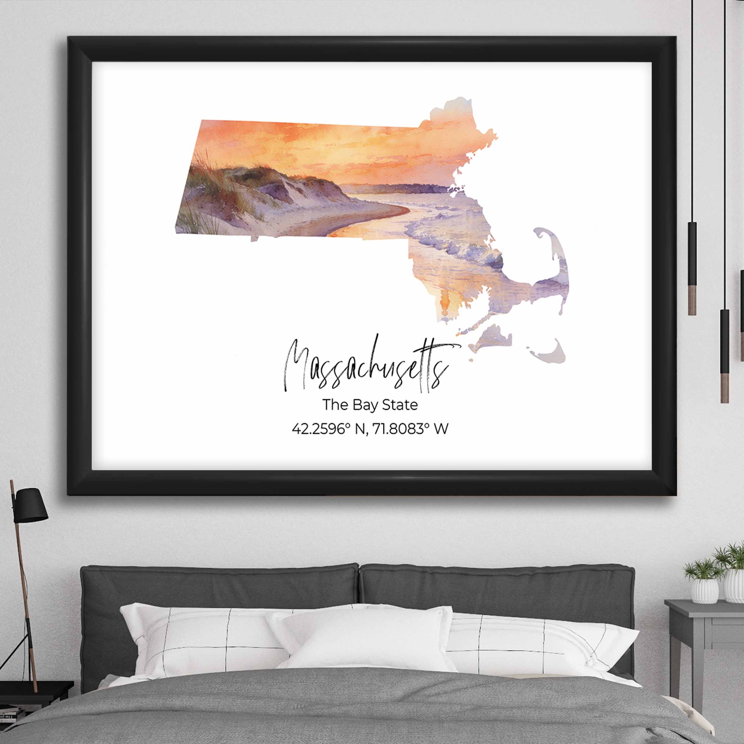 Massachusetts State Map