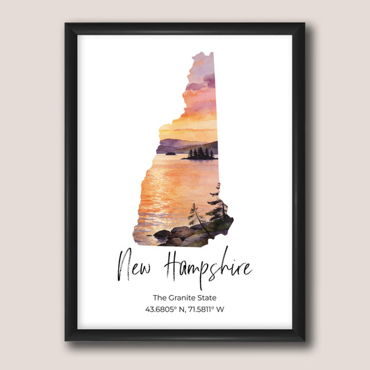 New Hampshire State Map