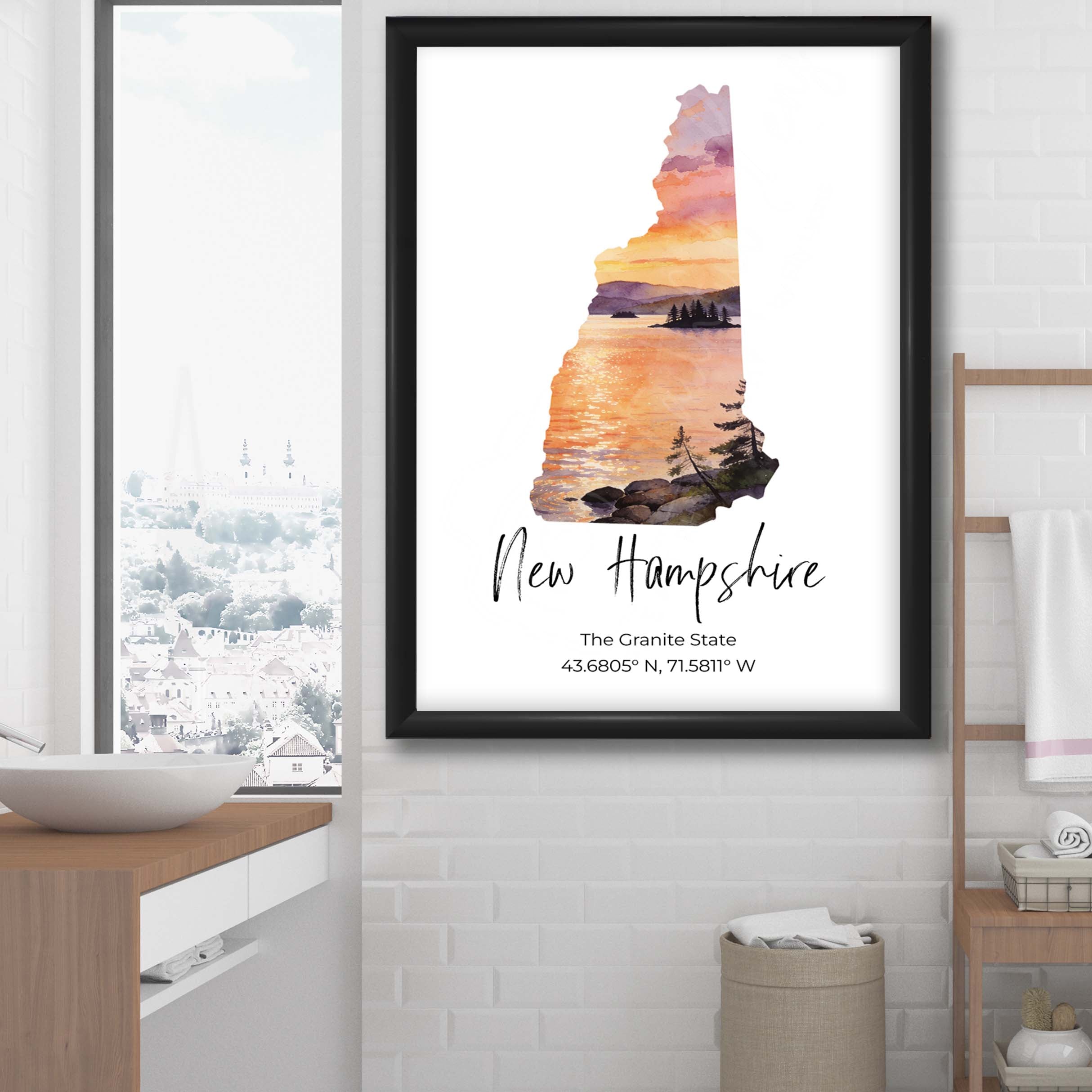 New Hampshire State Map