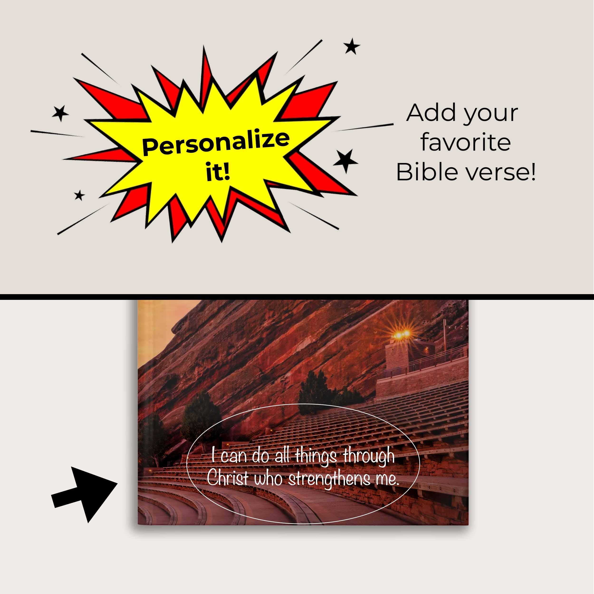 Prayer Journal Hardcover, Red Rocks Amphitheatre