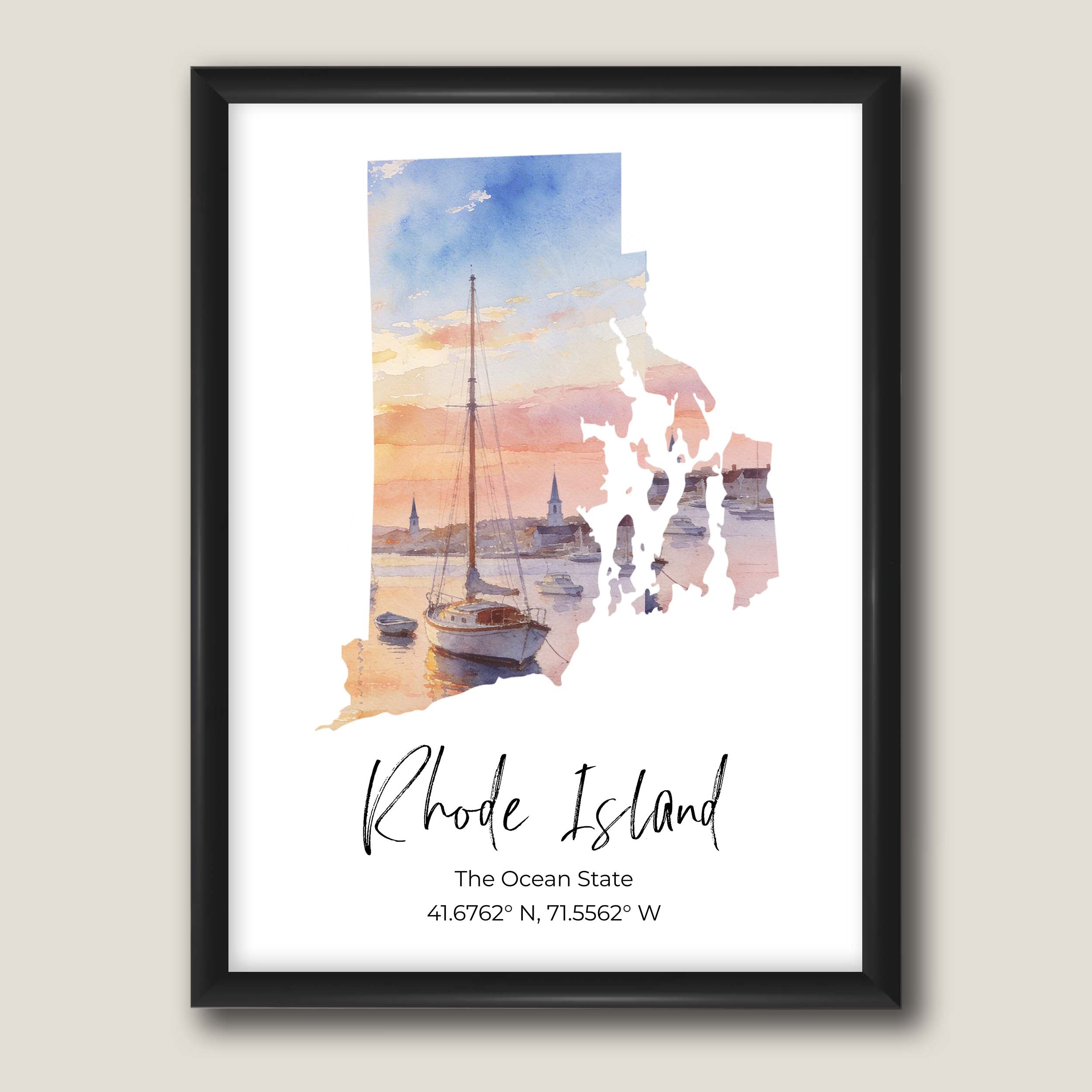 Rhode Island State Map