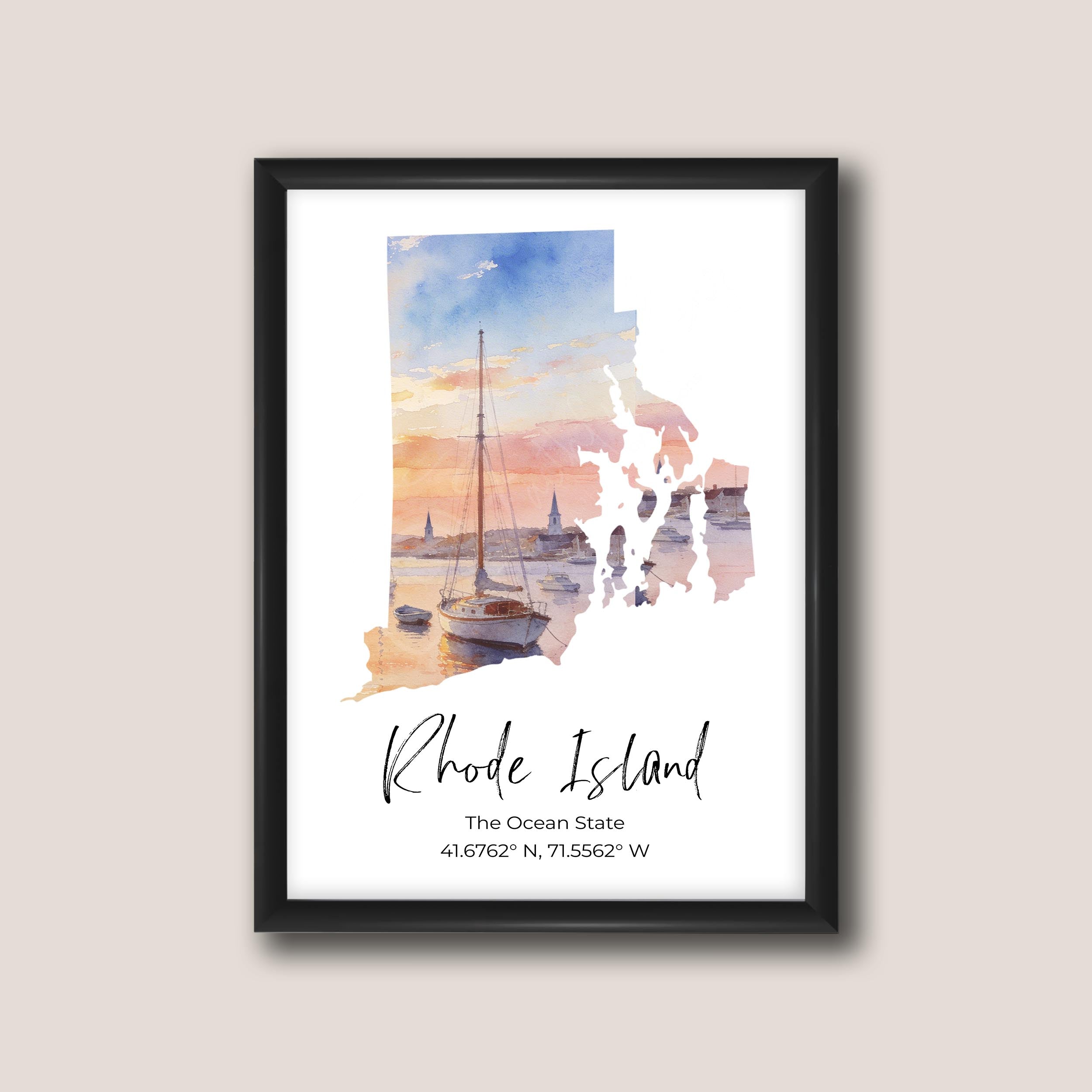 Rhode Island State Map