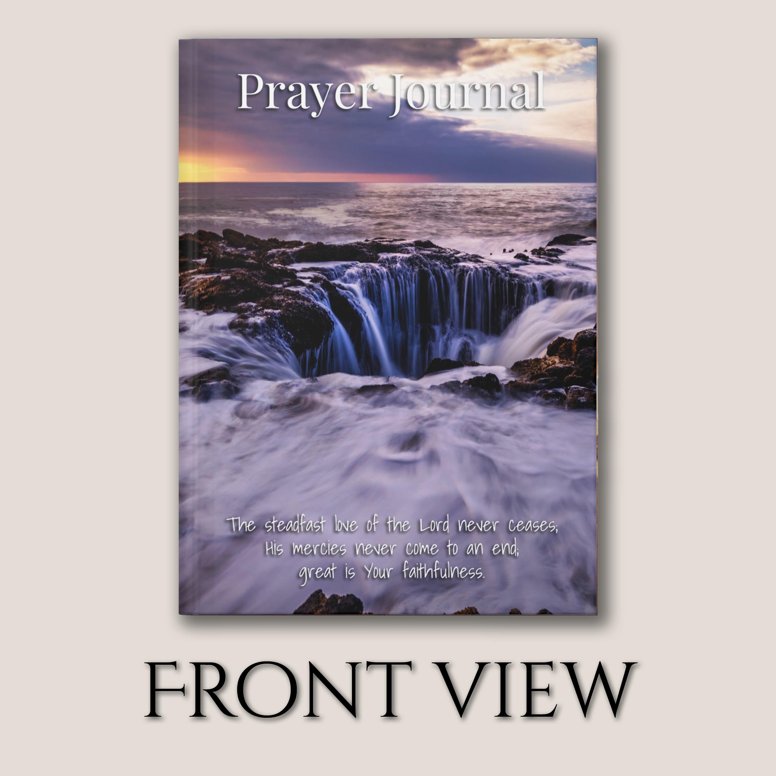 Prayer Journal Hardcover, Thor's Well Oregon Coast