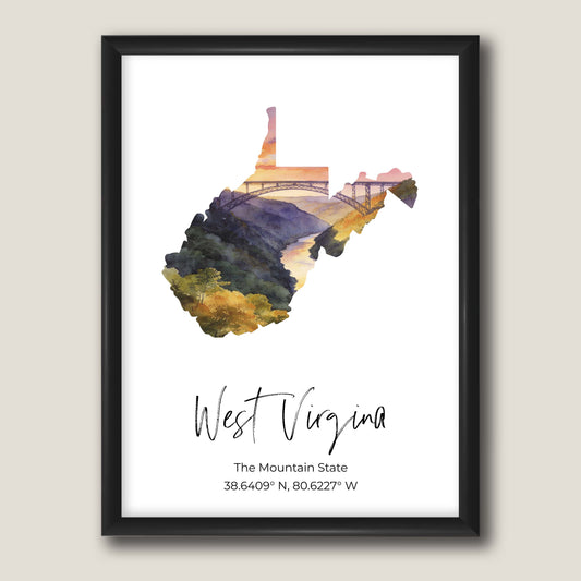 West Virginia State Map
