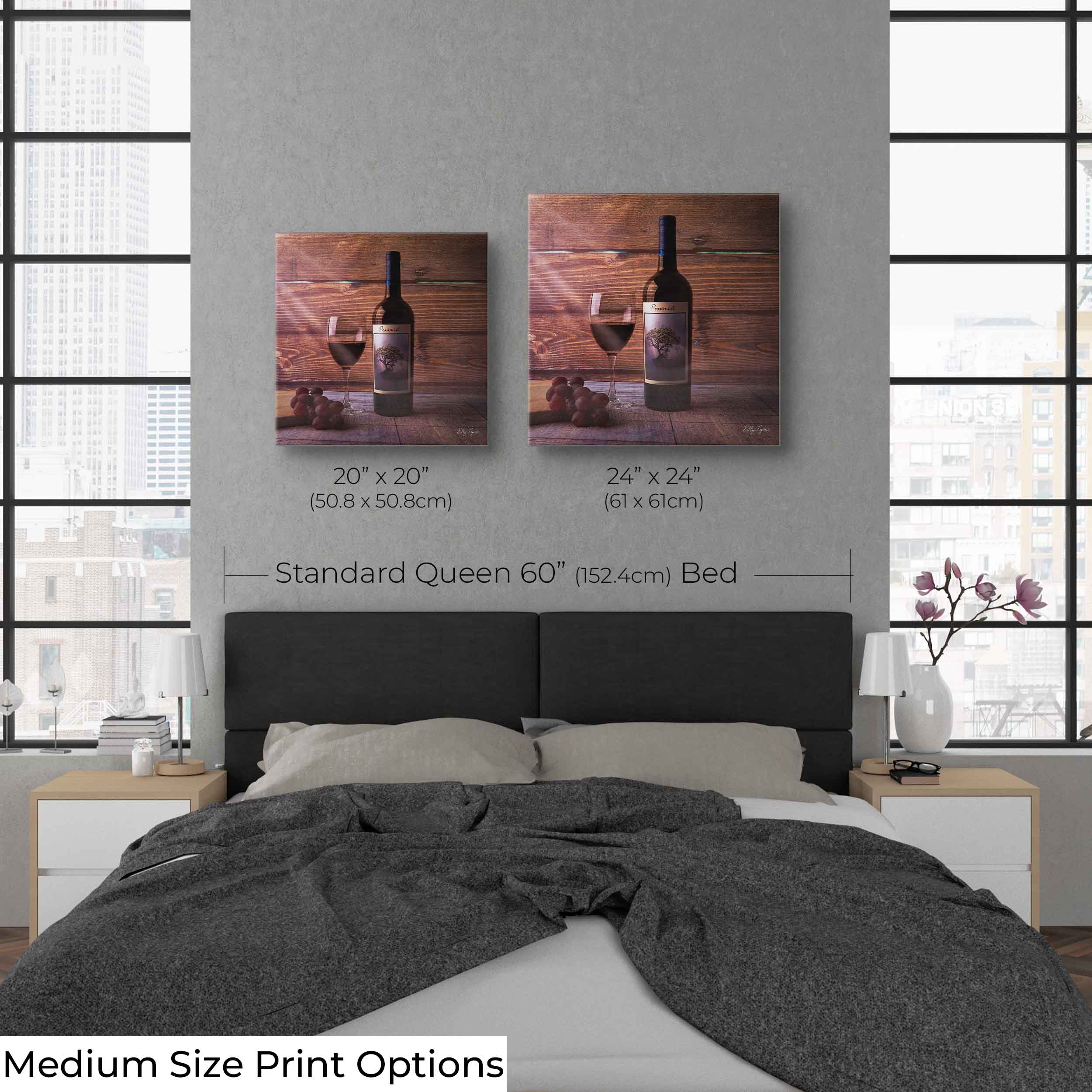 Wine & Grapes Still Life “Savor This Moment”