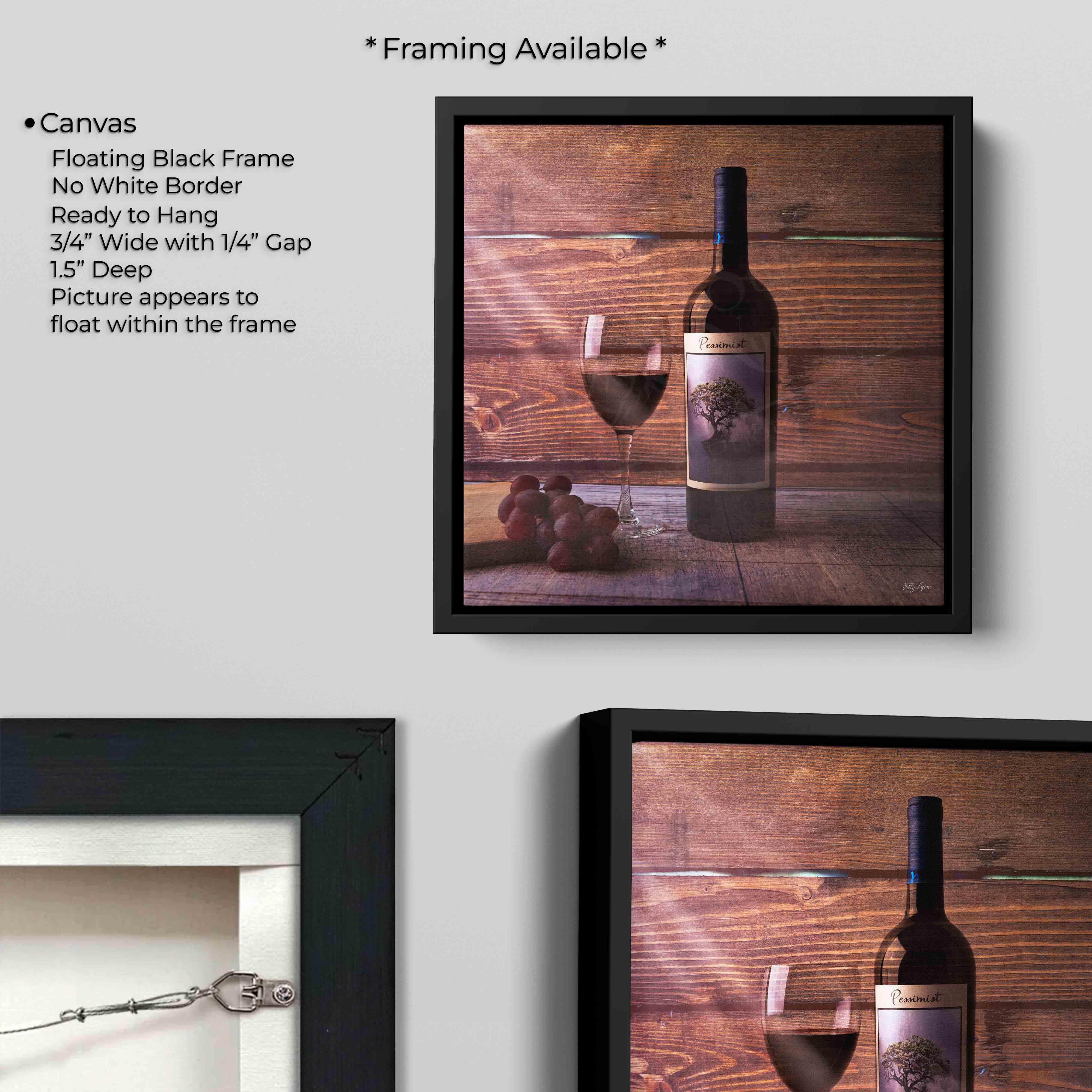Wine & Grapes Still Life “Savor This Moment”