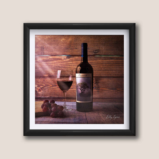 Wine & Grapes Still Life “Savor This Moment”