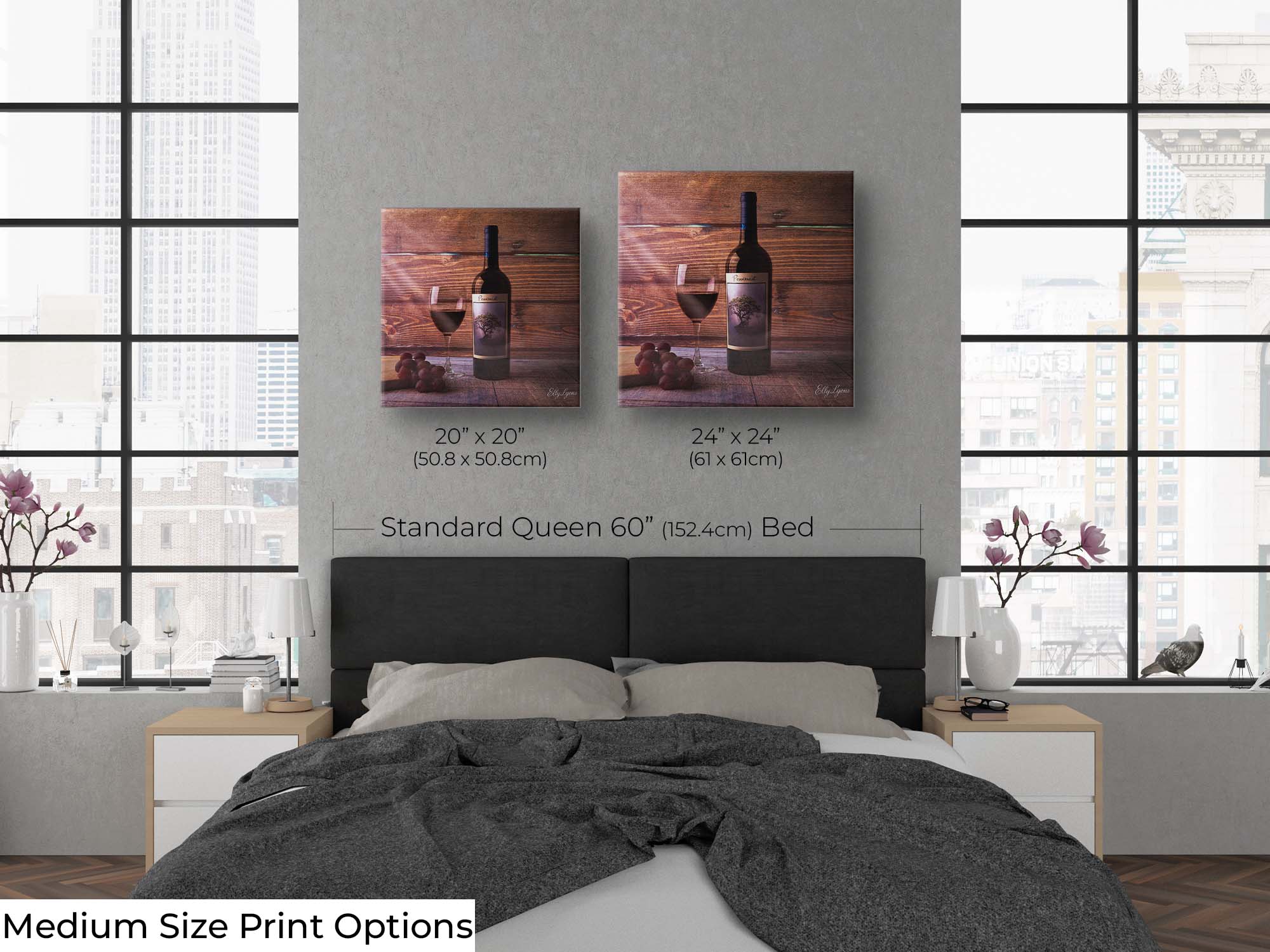 Wine & Grapes Still Life “Savor This Moment”
