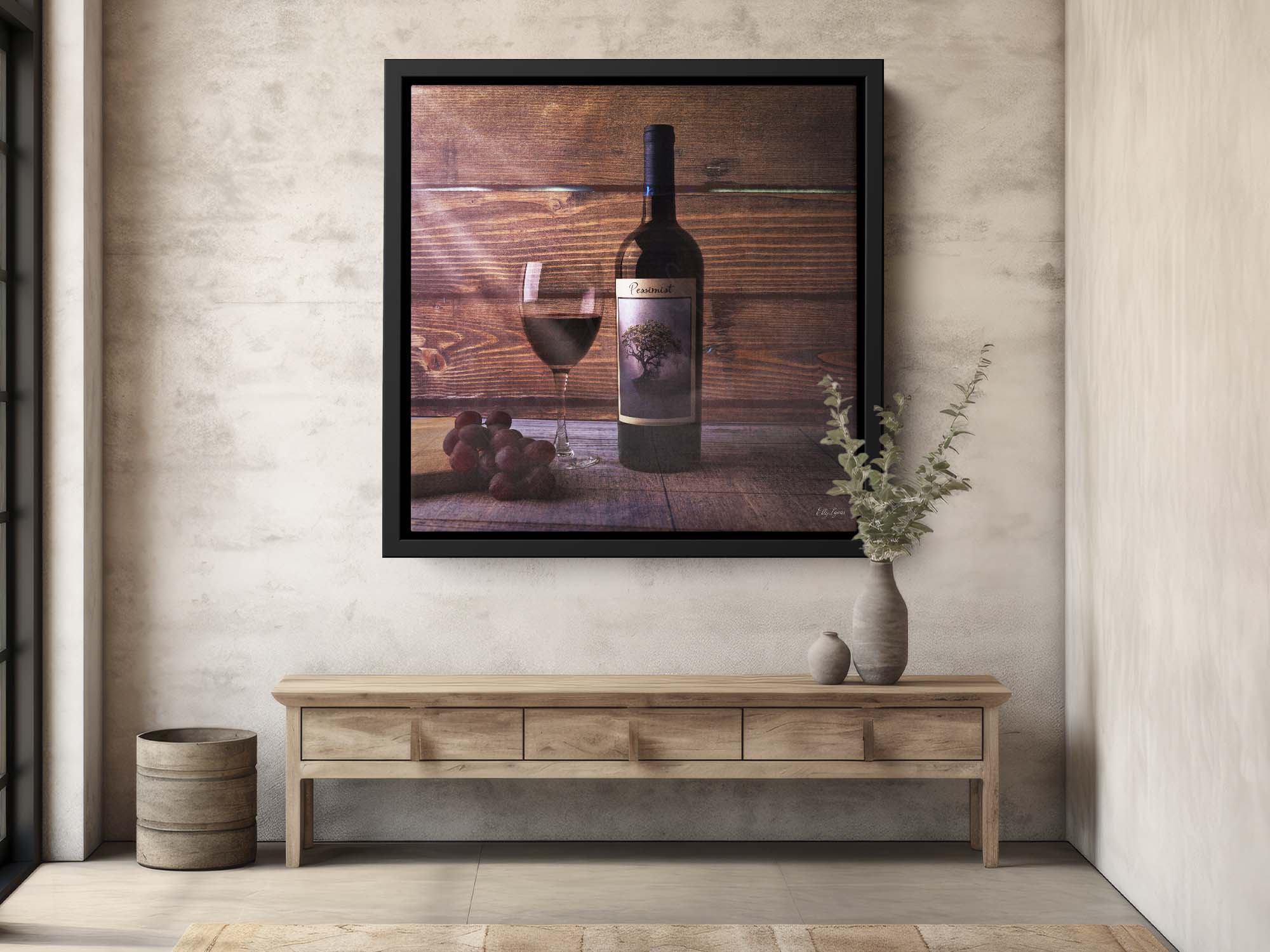 Wine & Grapes Still Life “Savor This Moment”