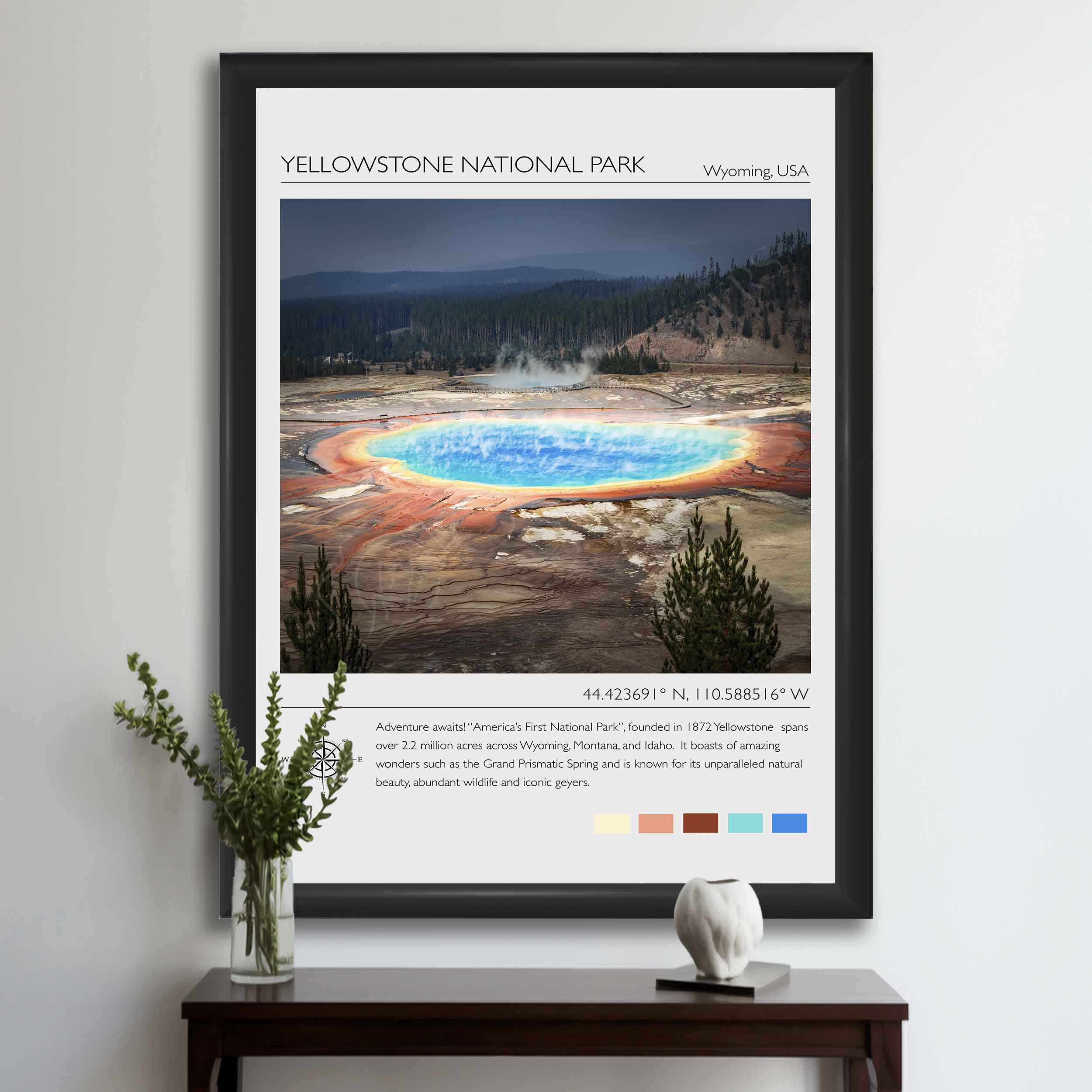 Yellowstone National Park Travel Poster