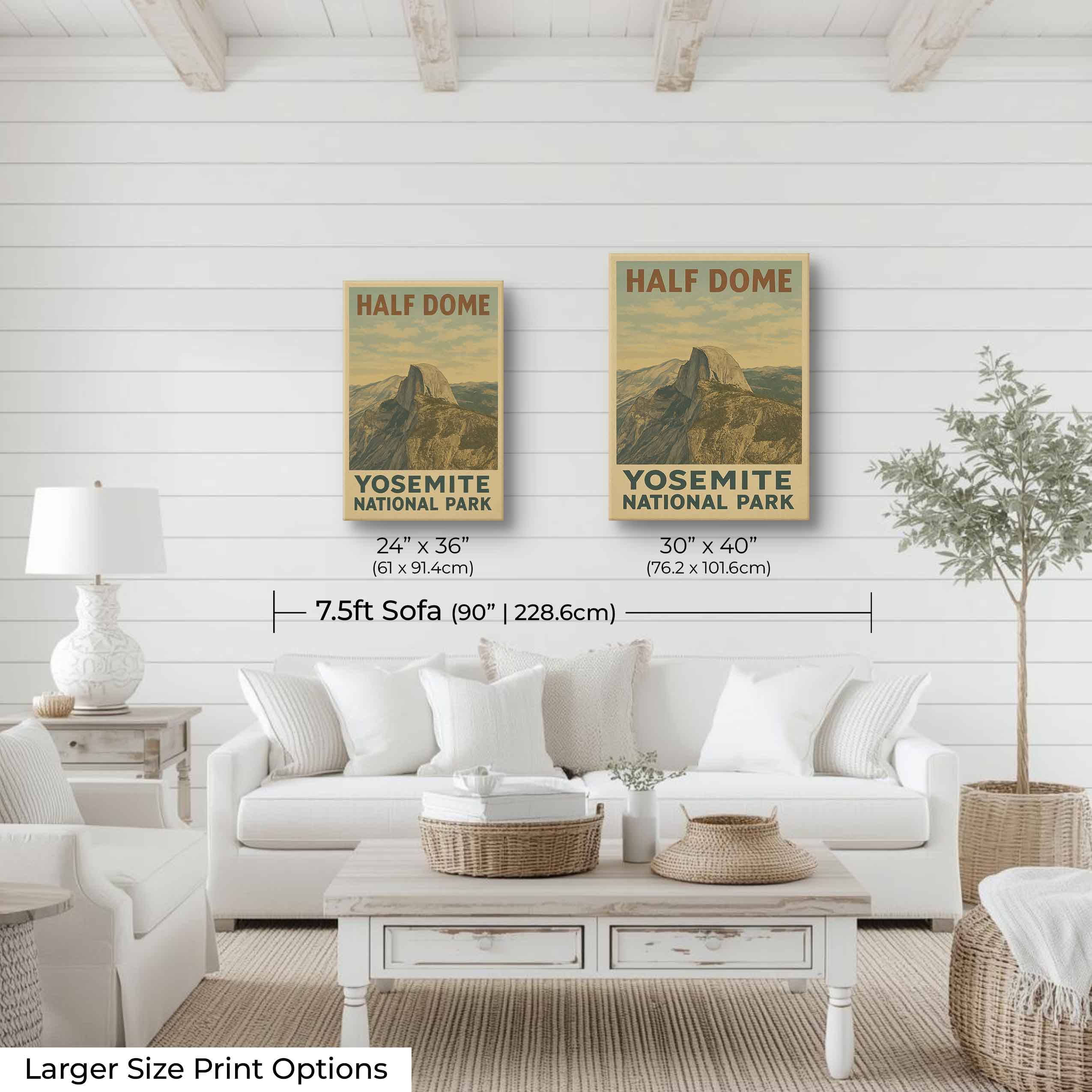 Yosemite Half Dome Vintage Travel Poster
