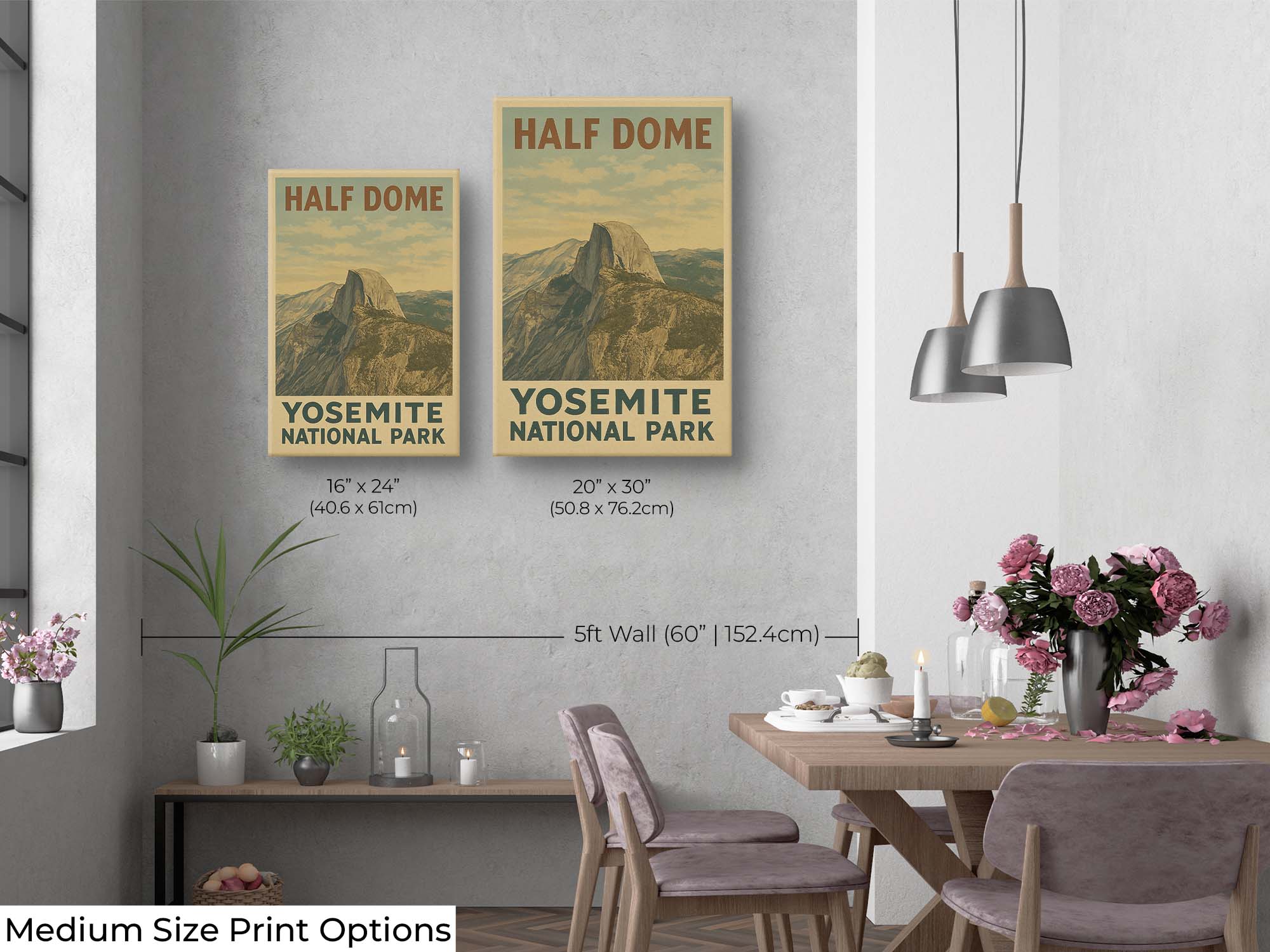 Yosemite Half Dome Vintage Travel Poster