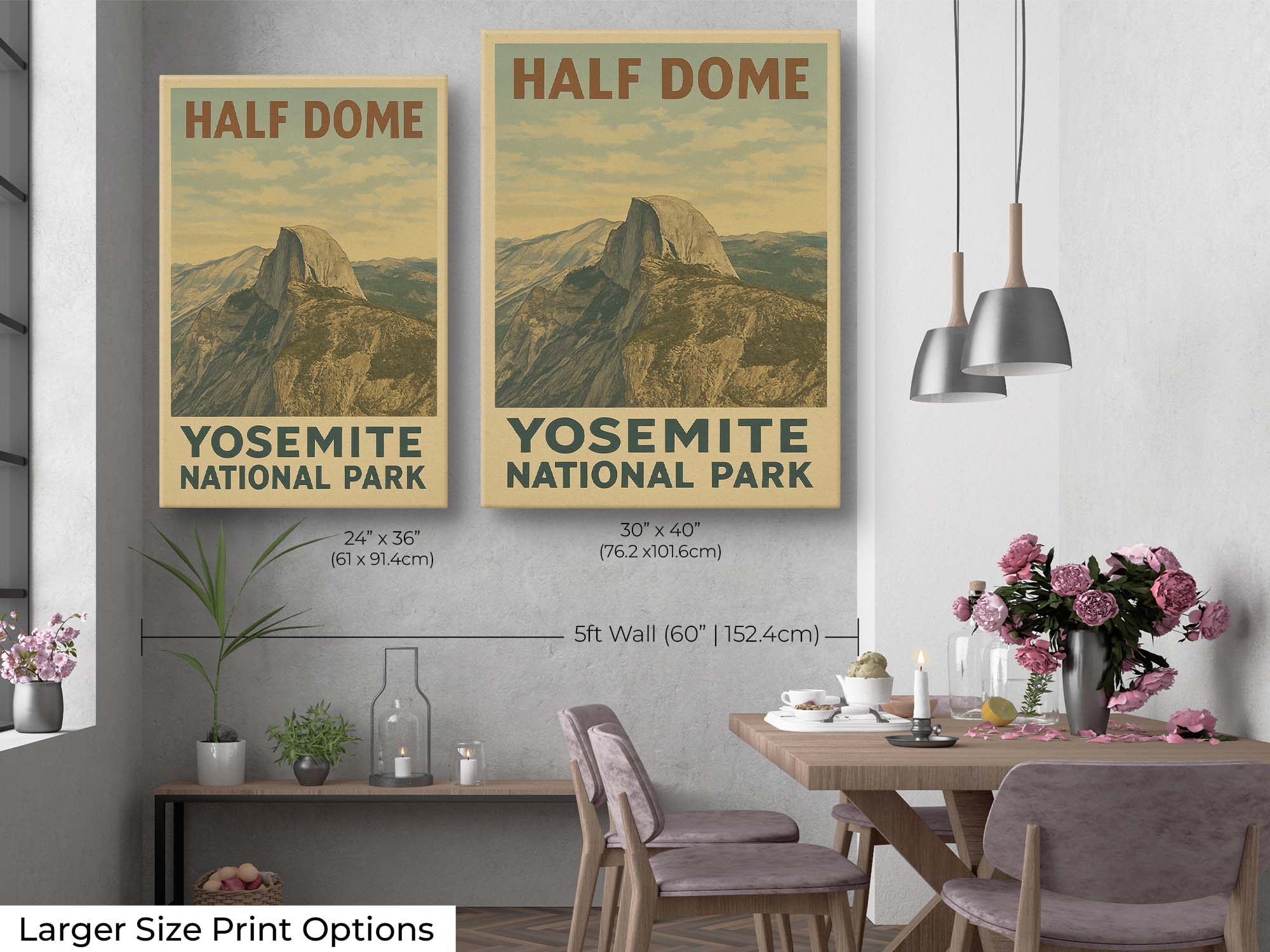 Yosemite Half Dome Vintage Travel Poster