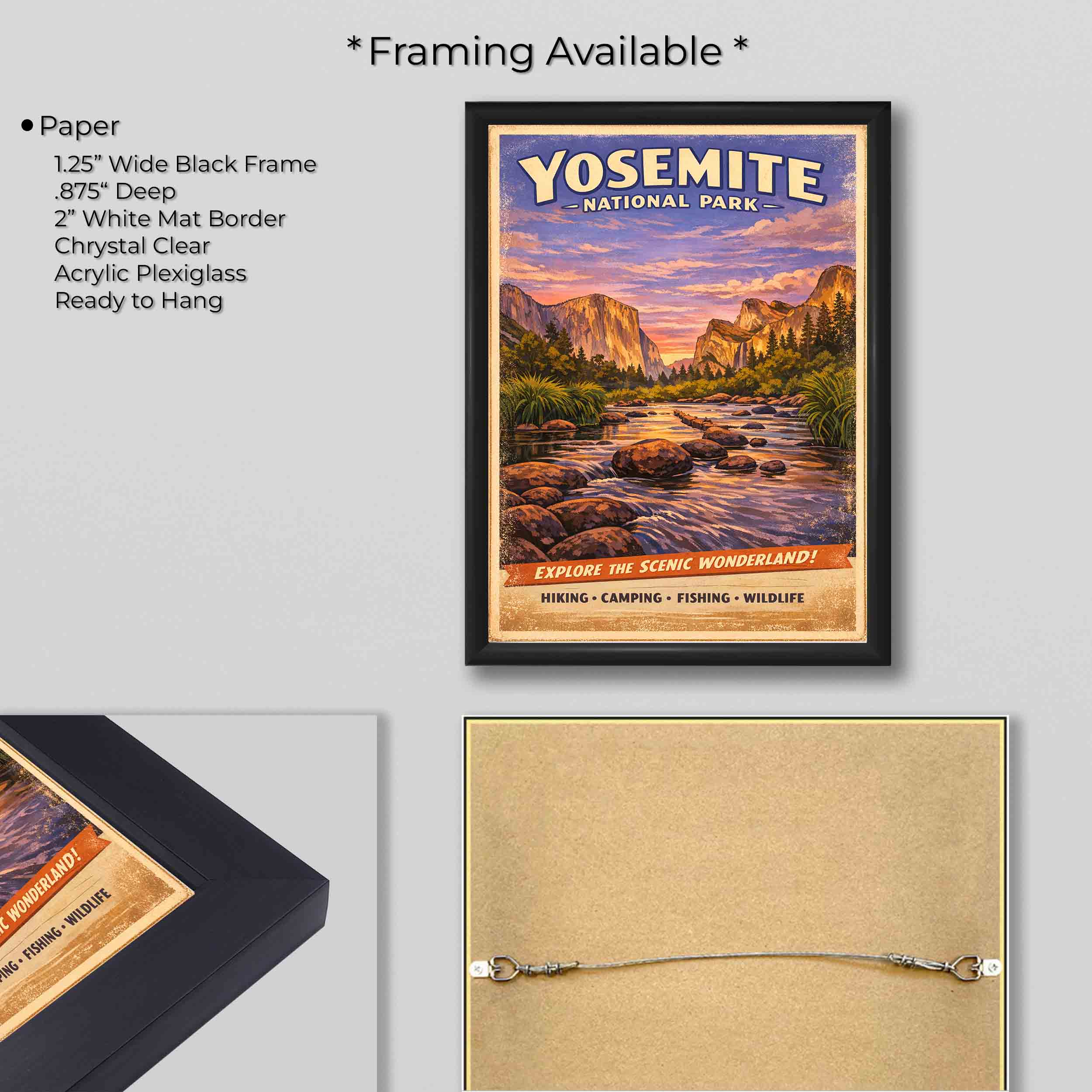 Yosemite El Capitan Vintage Travel Poster