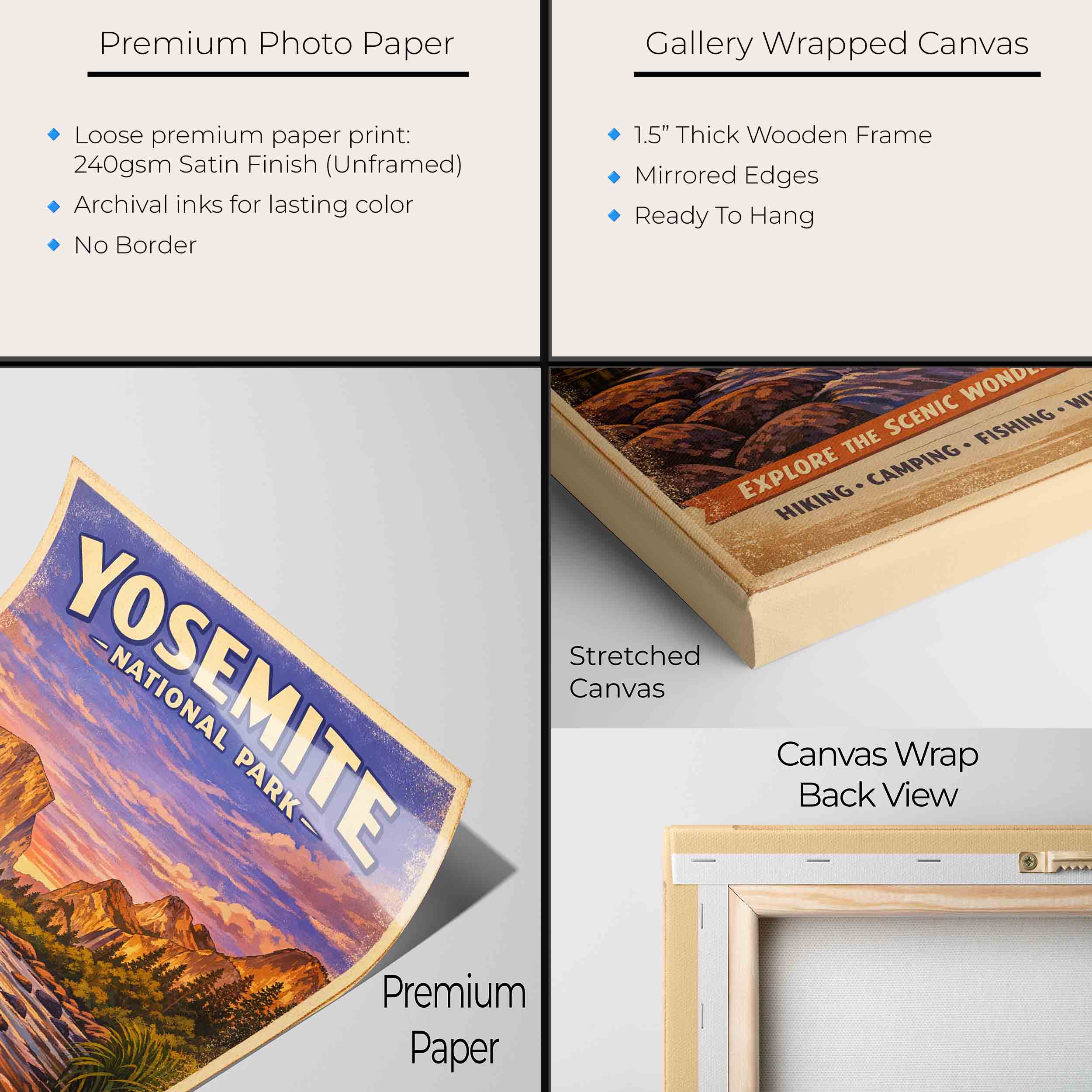 Yosemite El Capitan Vintage Travel Poster